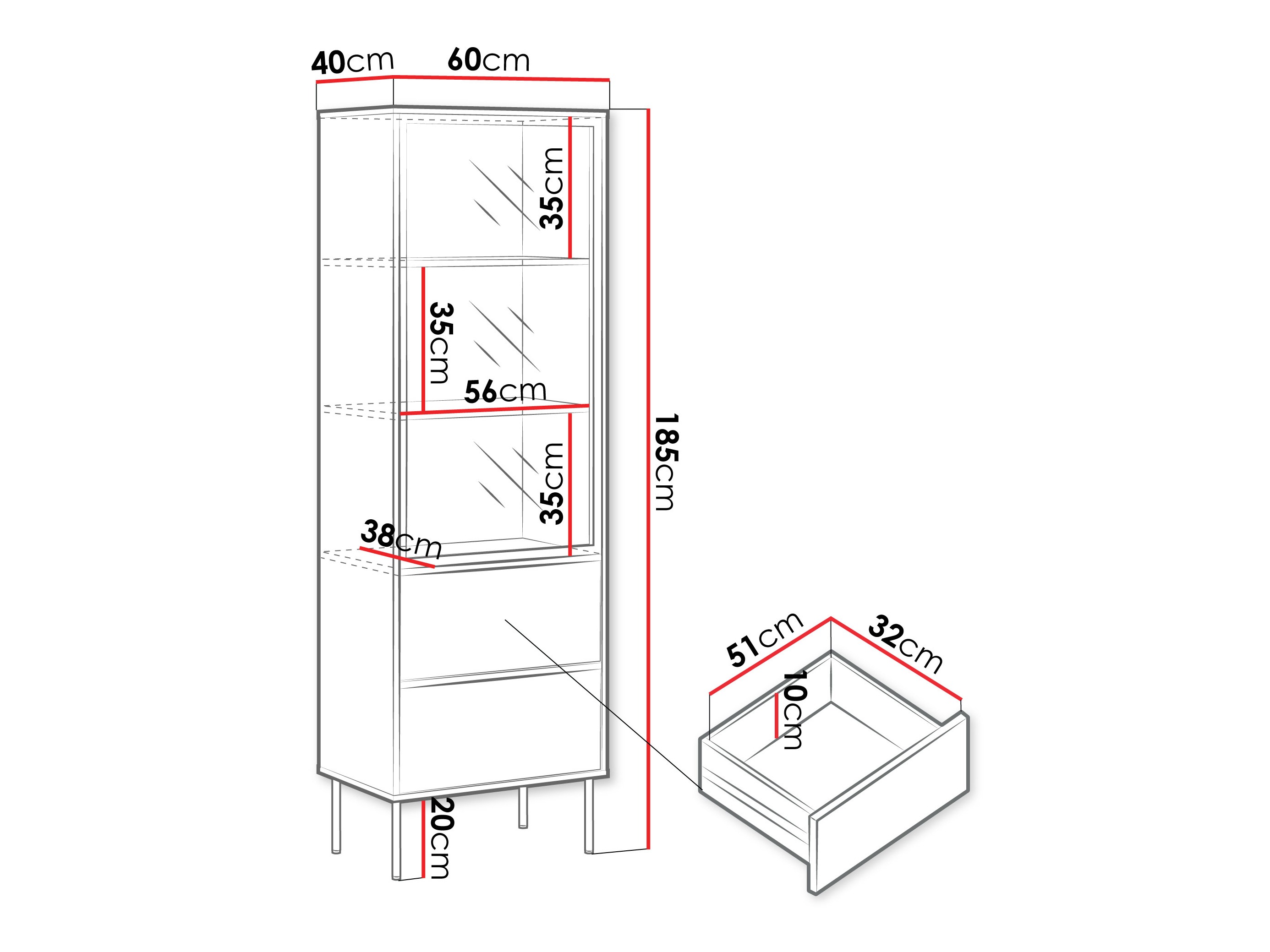 Boekenkast Merevai 105 (Eiken)