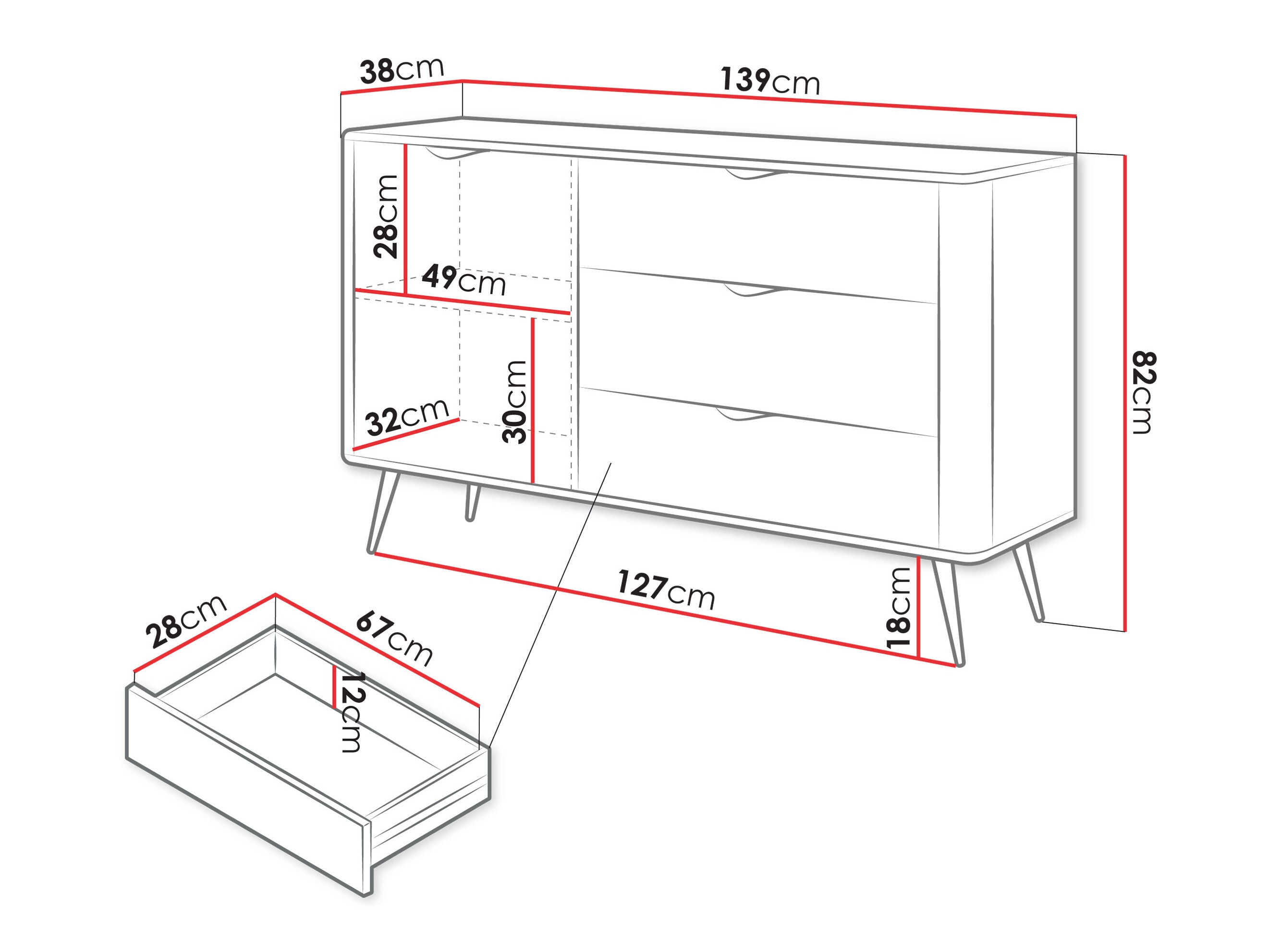 Ladekast Lectum (Beige)