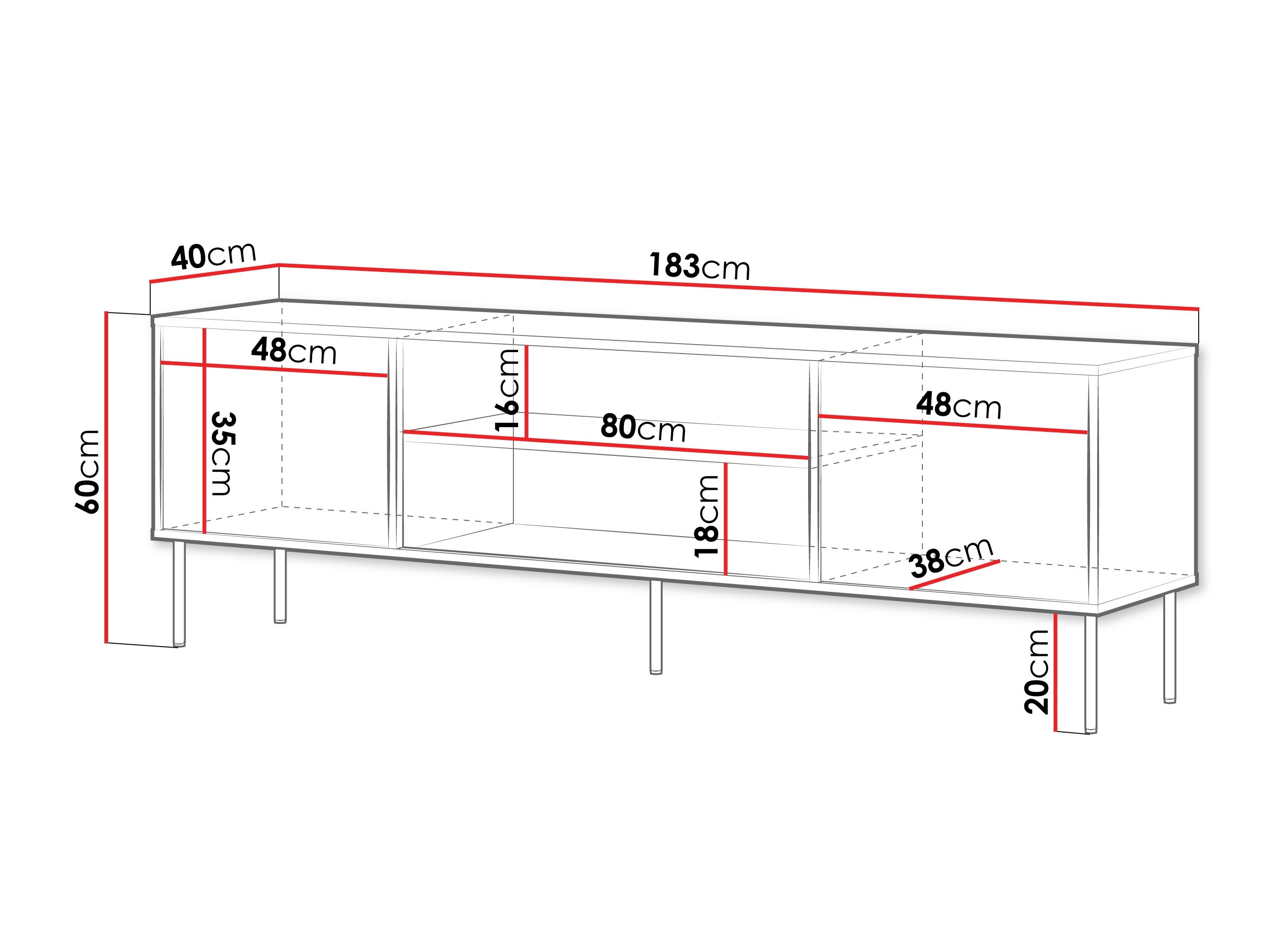 TV-meubel Merevai 104 (Kasjmier)
