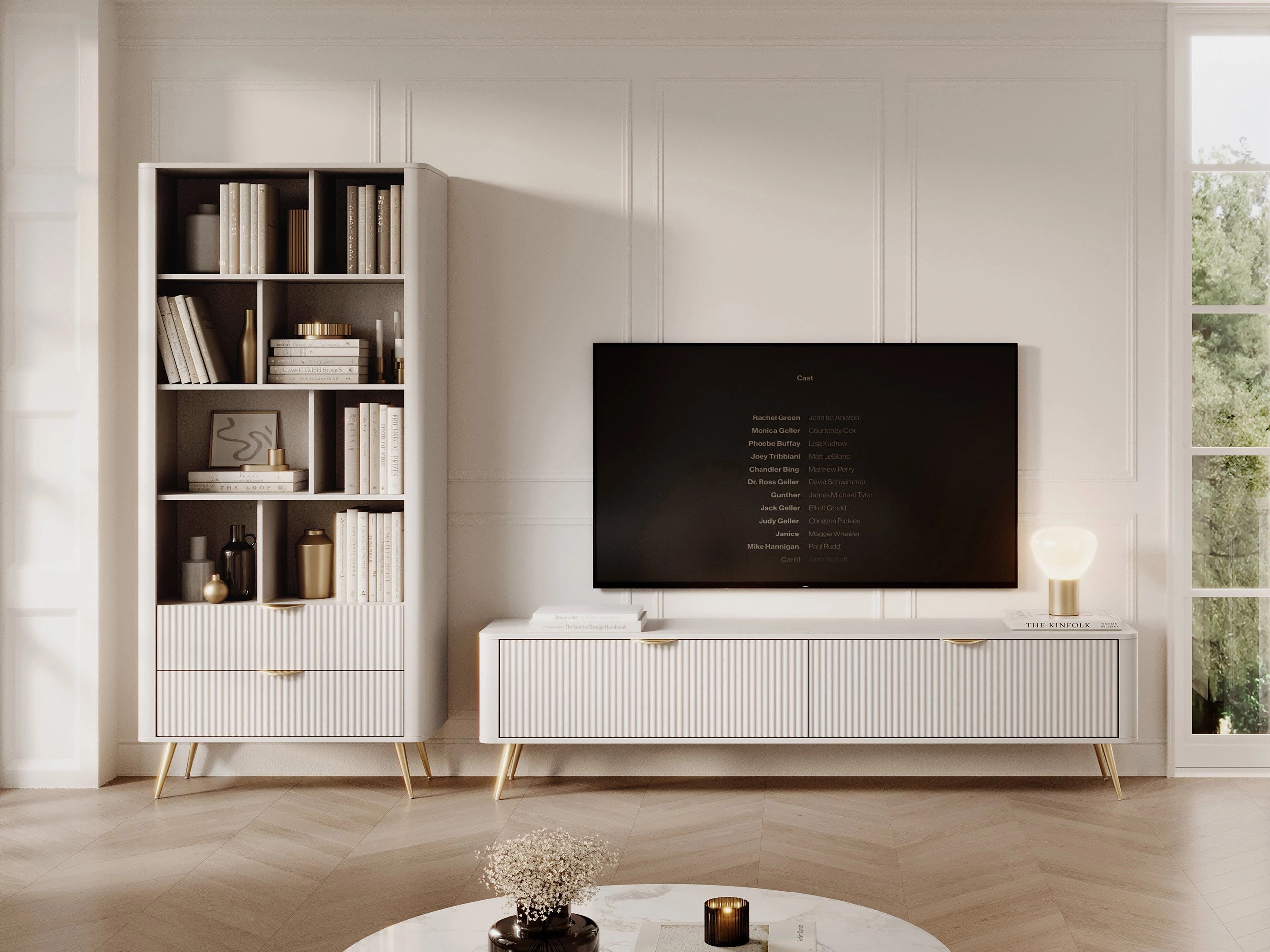 Boekenkast Lectum (Beige)