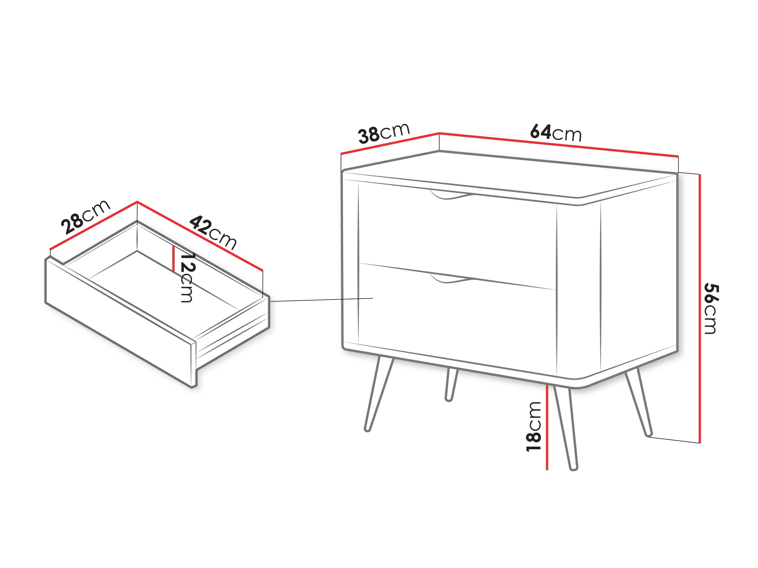Nachtkastje Ioca (Beige)
