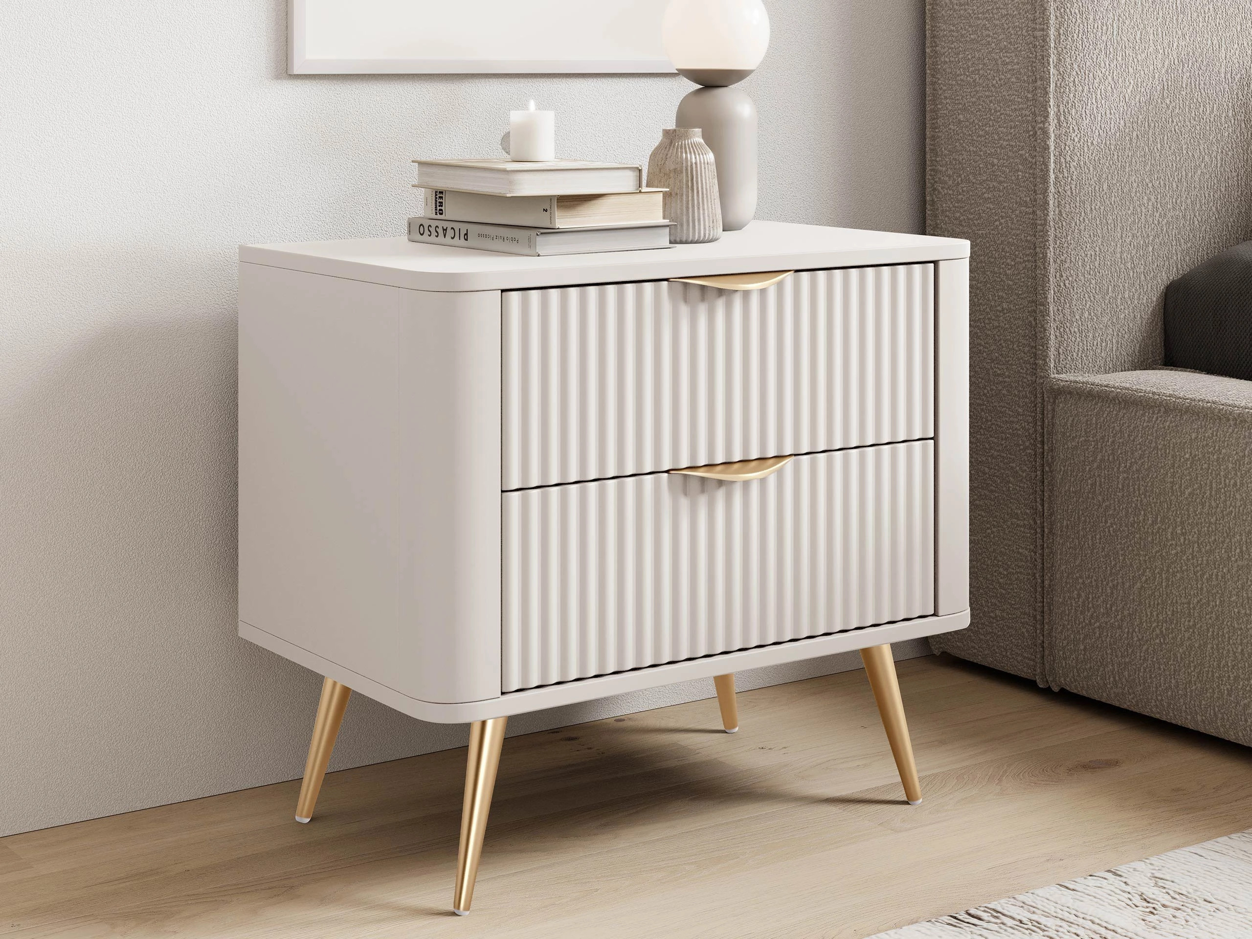 Nachtkastje Lectum (Beige)