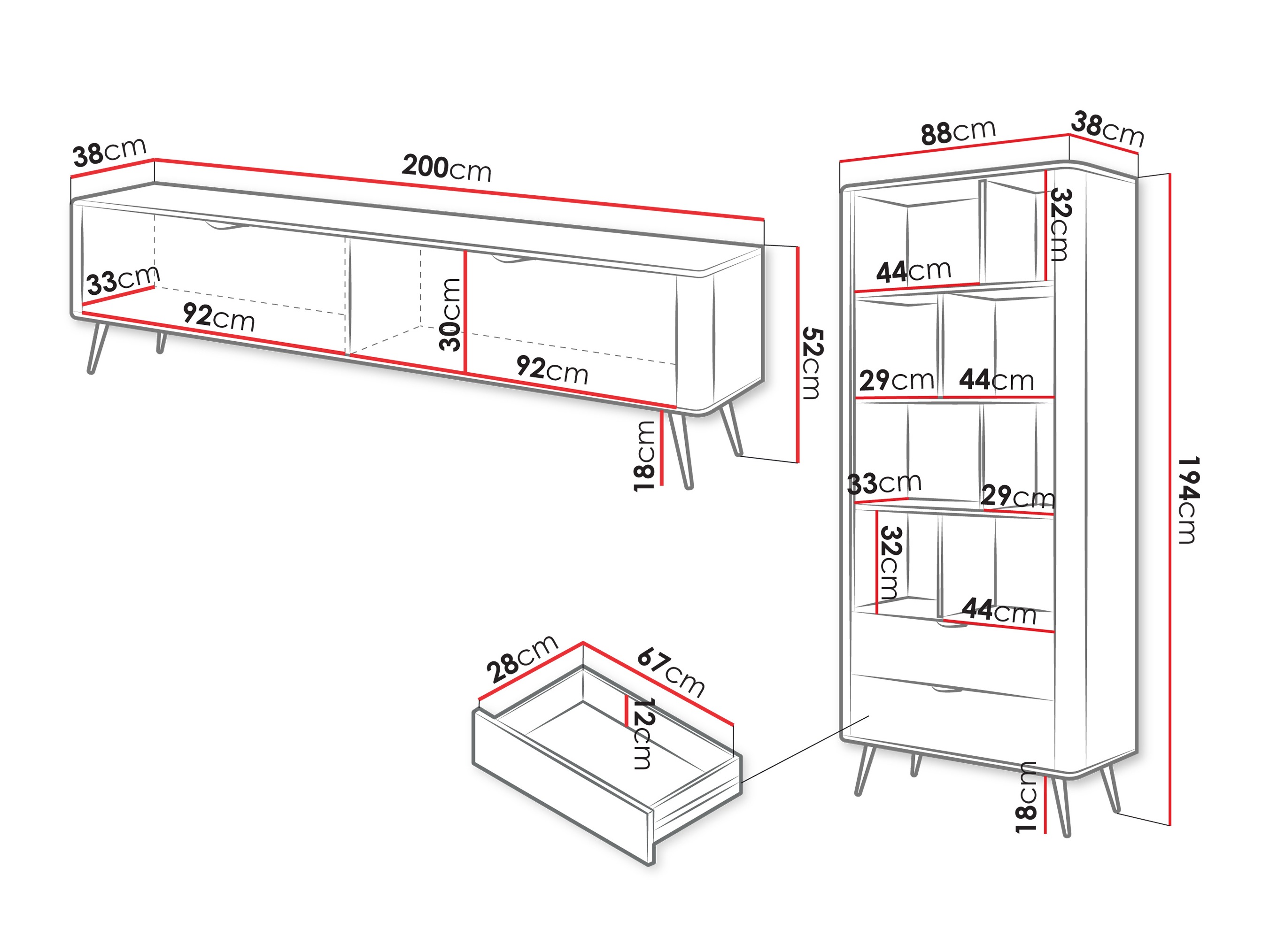 Woonkamerset Lectum (Beige)