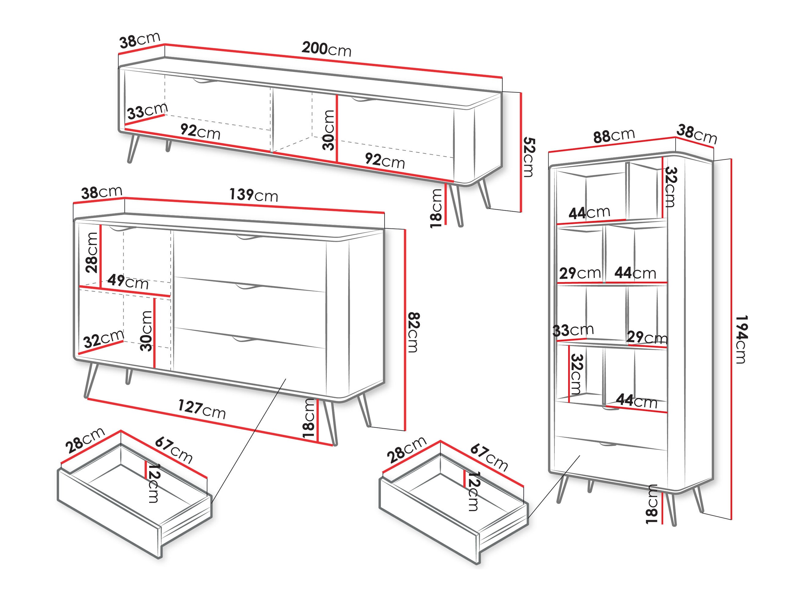 Woonkamerset Lectum I (Beige)