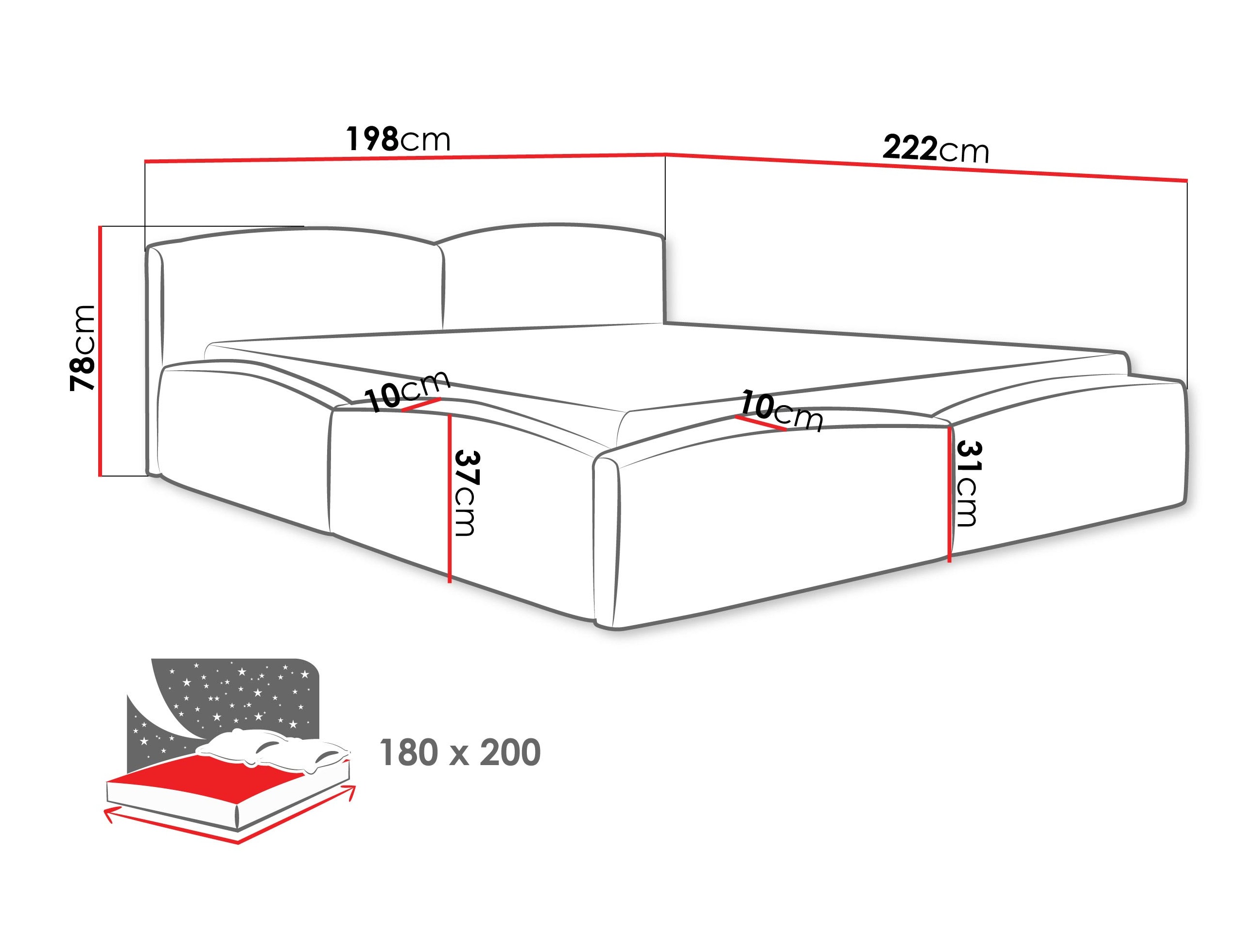 Bed TrendyNest Titis (Lumo 30)
