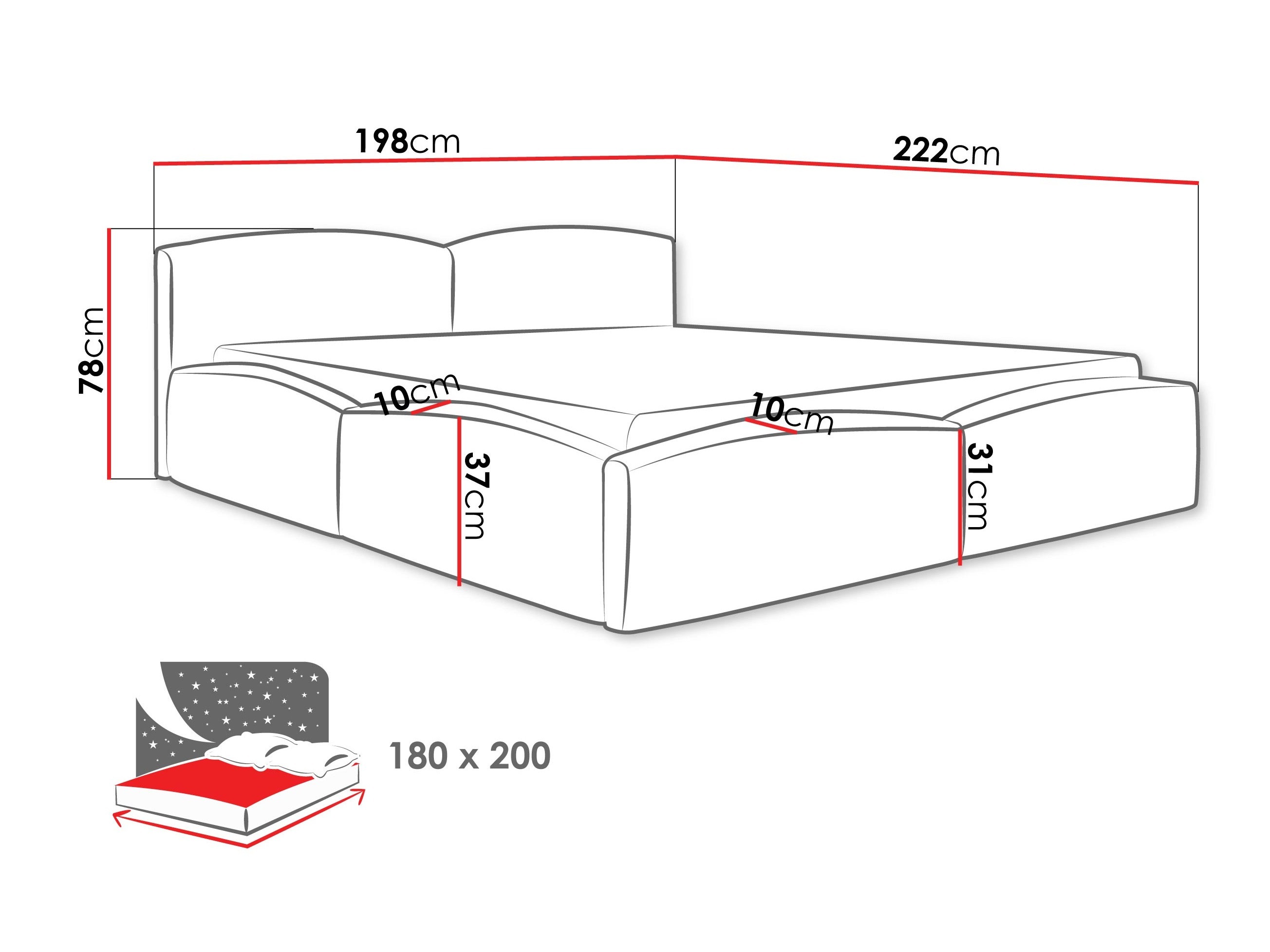 Bed TrendyNest Titis (Lumo 40)