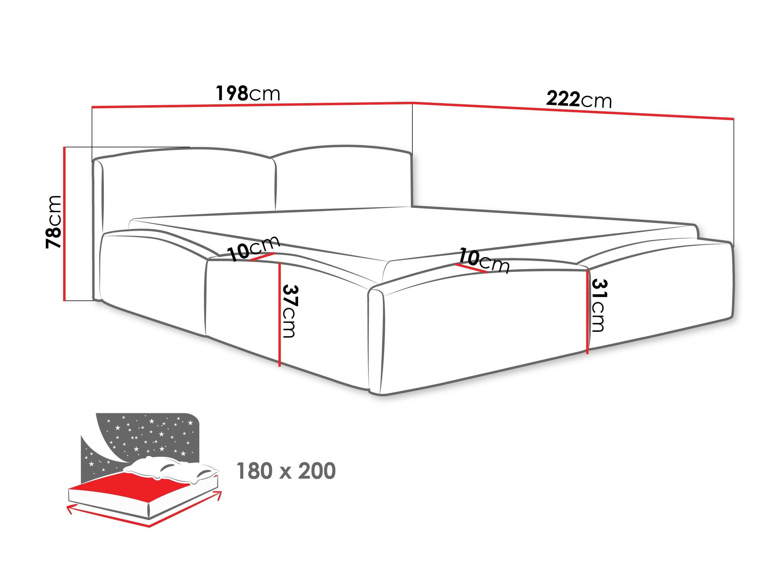 Bed TrendyNest Titis (Lumo 65)