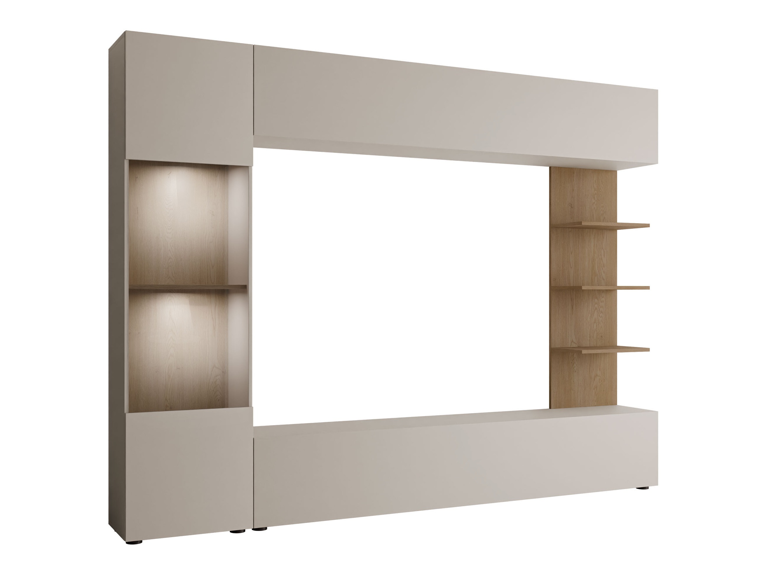 Woonkamerset Comfivo 210 (Kasjmier + Eiken)