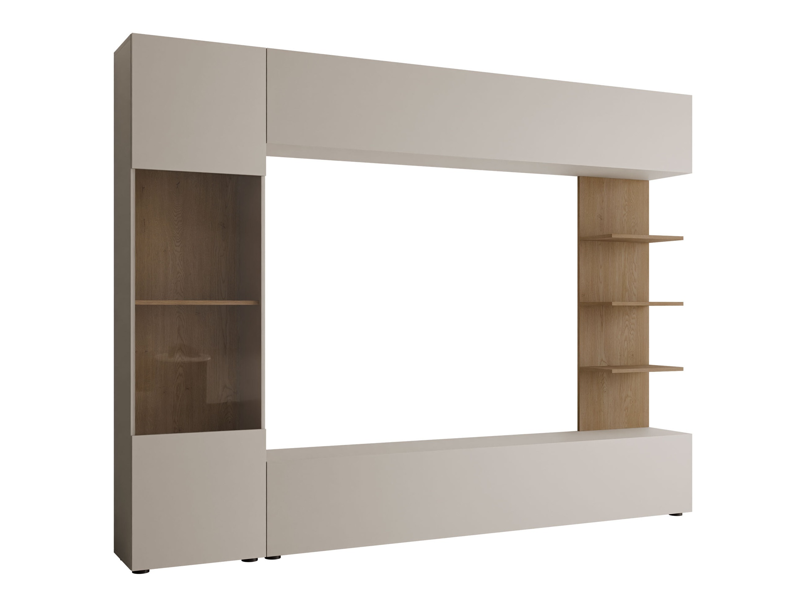 Woonkamerset Comfivo Animus (Kasjmier + Eiken)