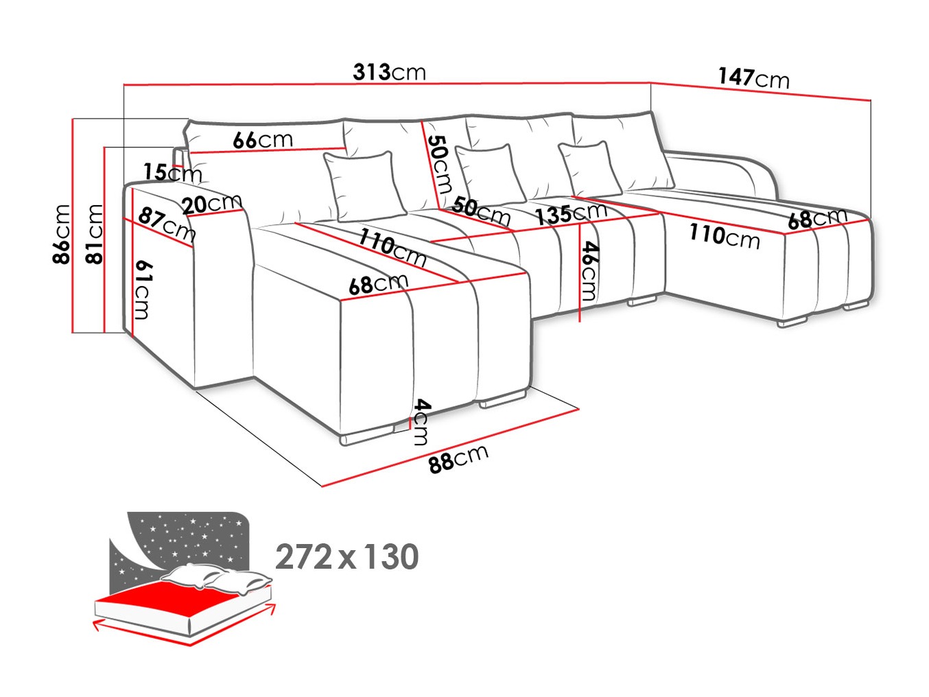 Hoekbank Arvada 122 (Lambi 08)