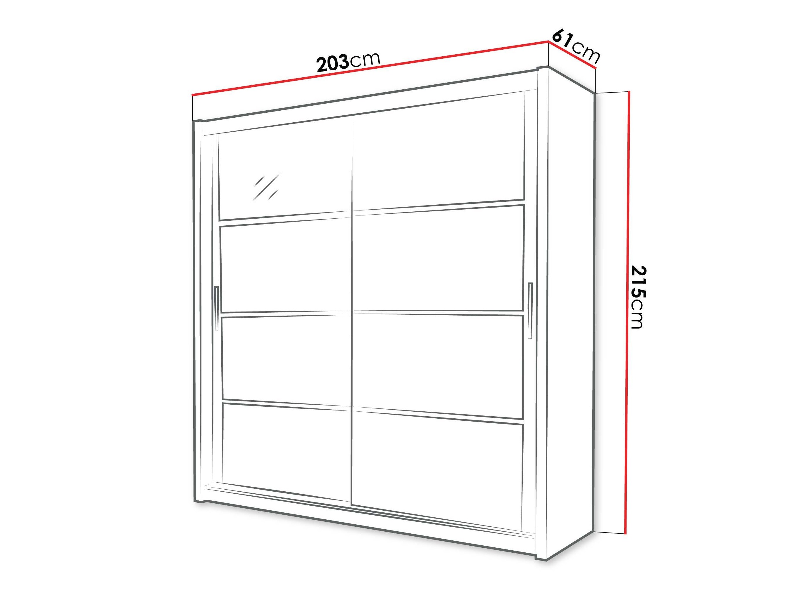 Kledingkast Honolulu 201 (Zwart)