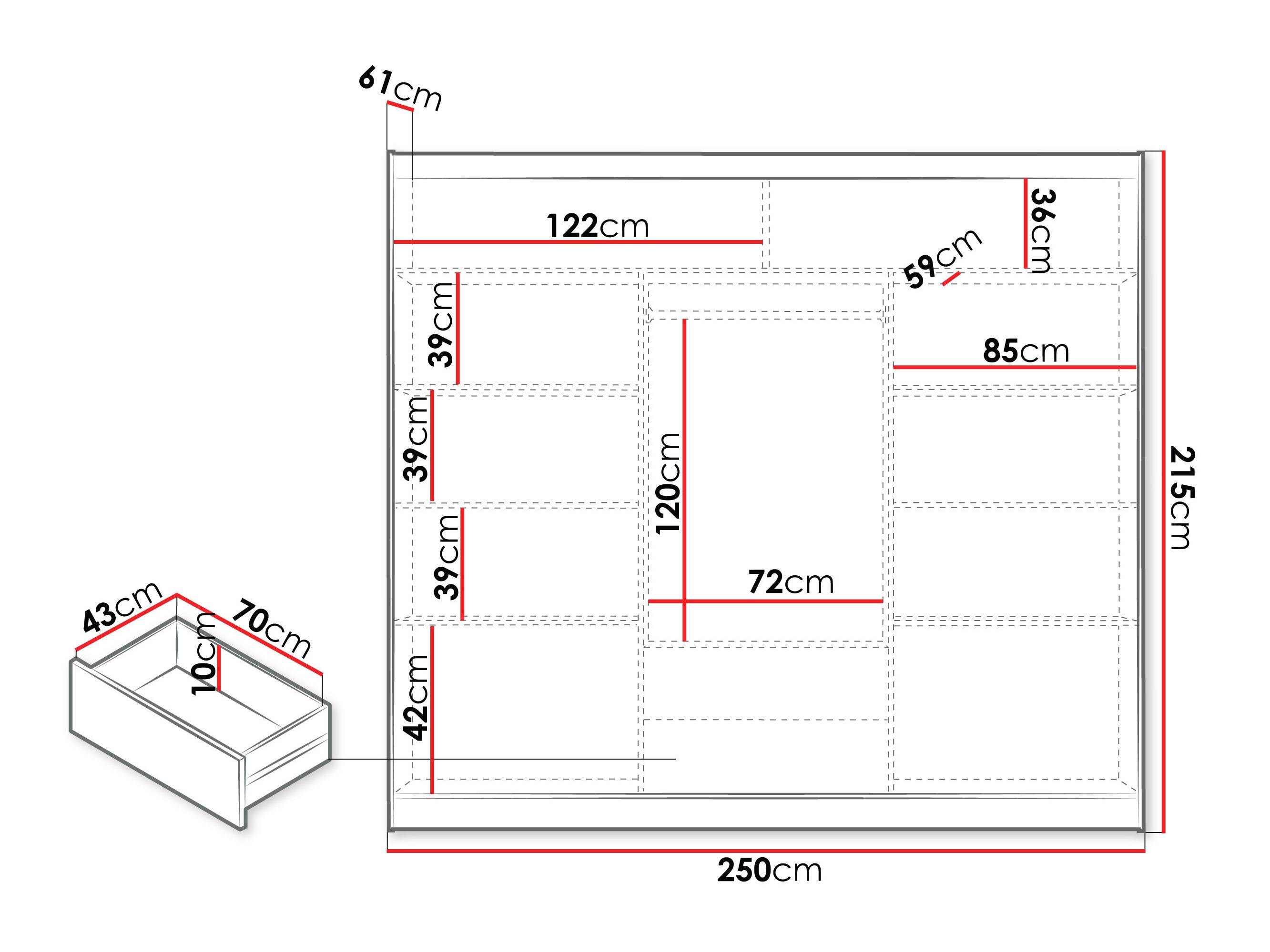 Kledingkast Honolulu 234