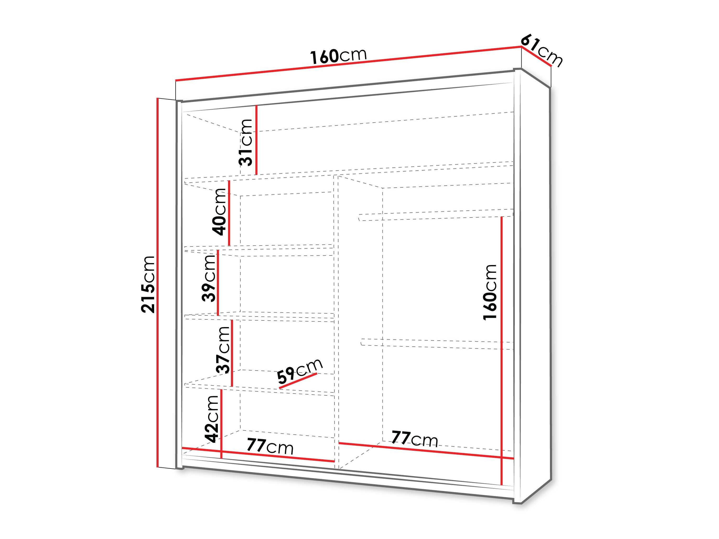 Kledingkast Honolulu 236