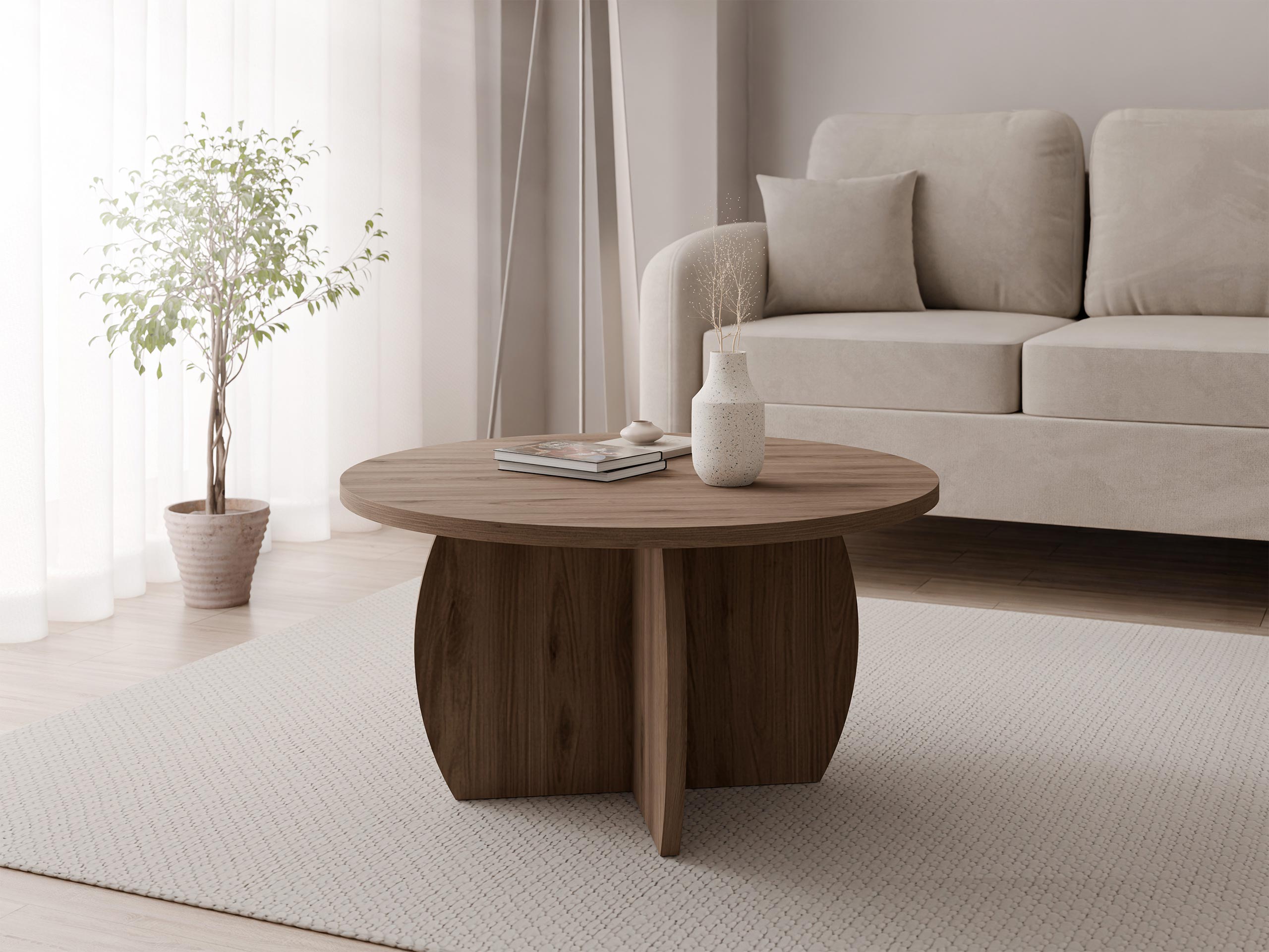 Salontafel Comfivo Pagas (Notenhout)