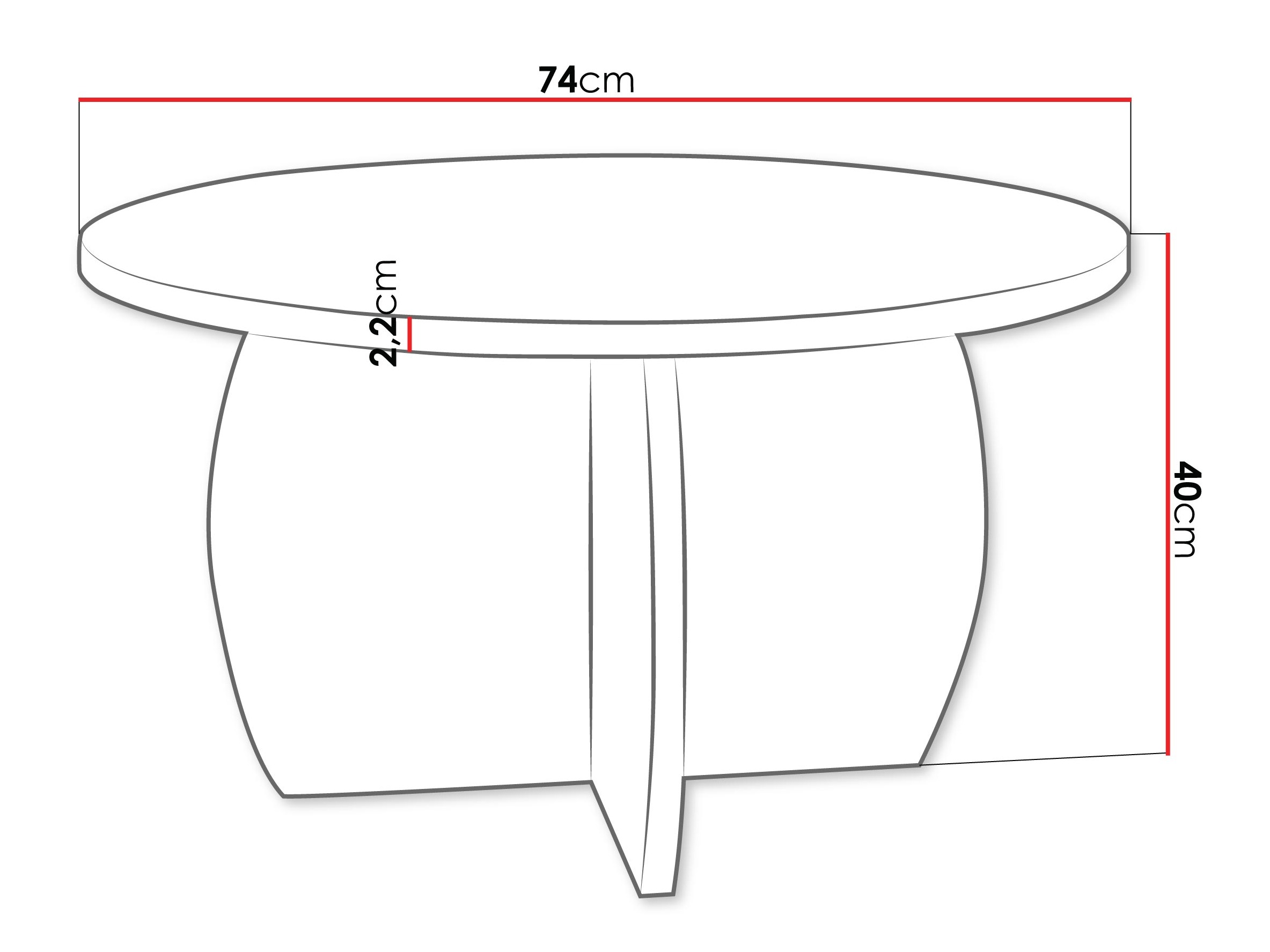 Salontafel Comfivo Pagas (Wit)