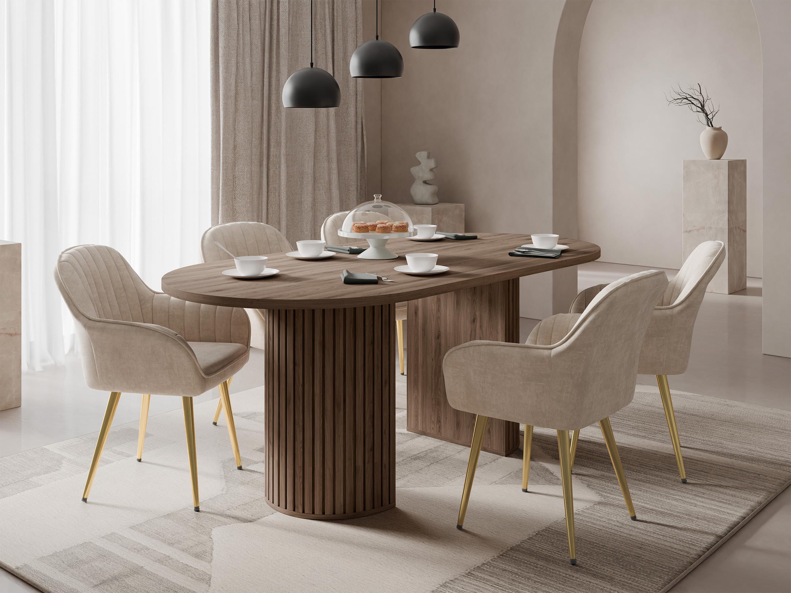 Tafel Comfivo Ulma (Notenhout)