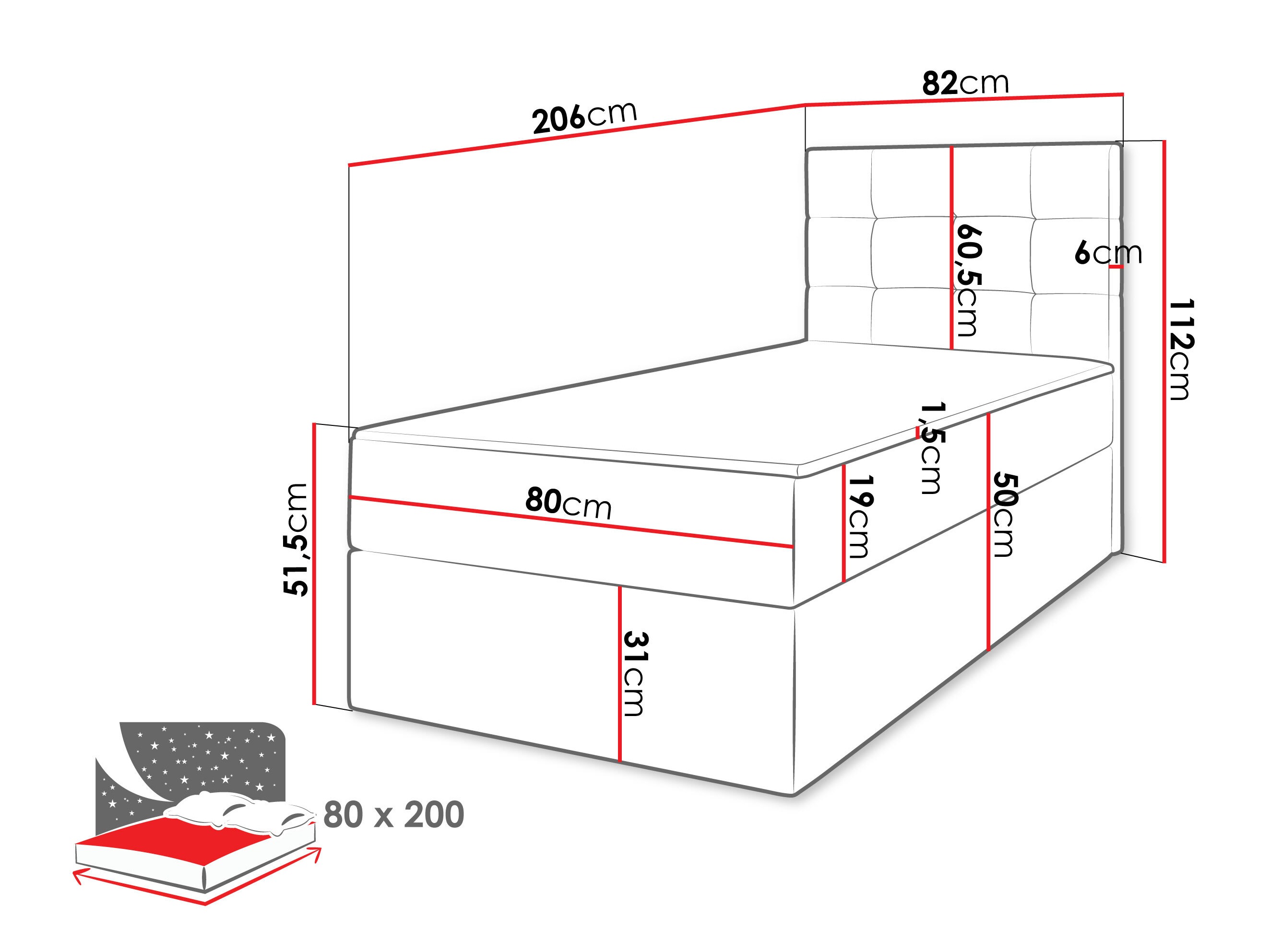 Boxspring Comfivo Osculum II (Lambi 08)