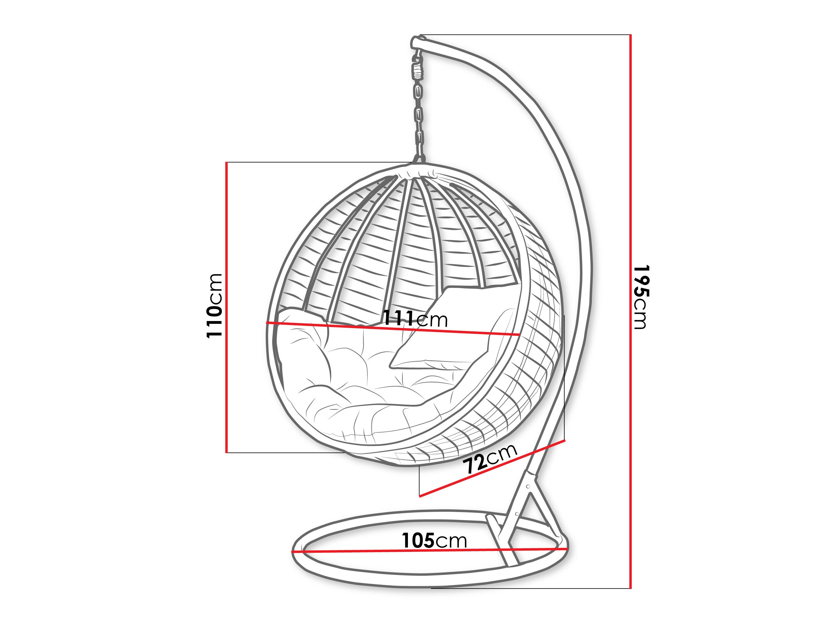 Hangende stoel Comfivo 407