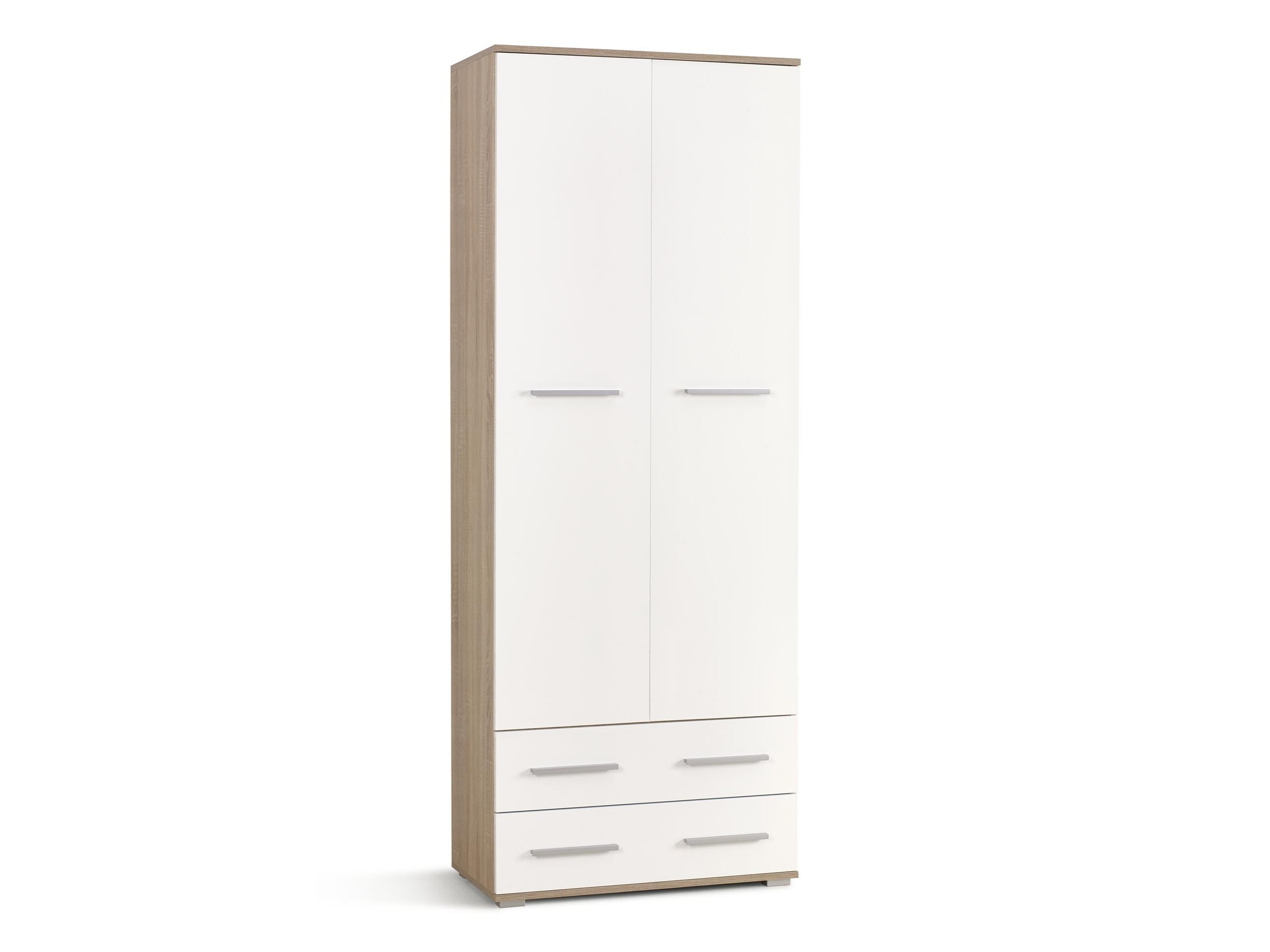 Boekenkast Cirveso 107 (Sonoma eik + Glanzend wit)