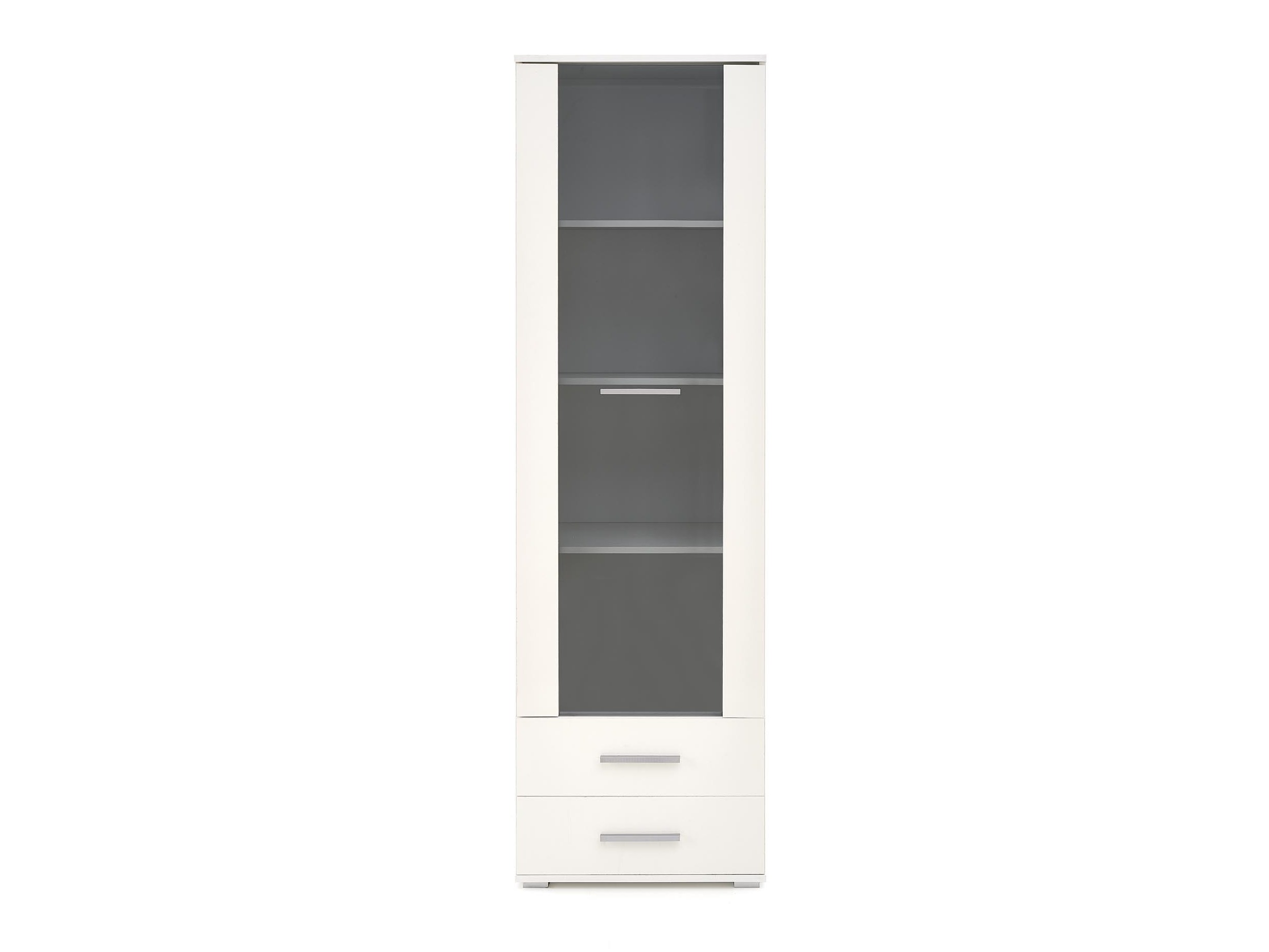 Boekenkast Cirveso 116 (Wit + Glanzend wit)