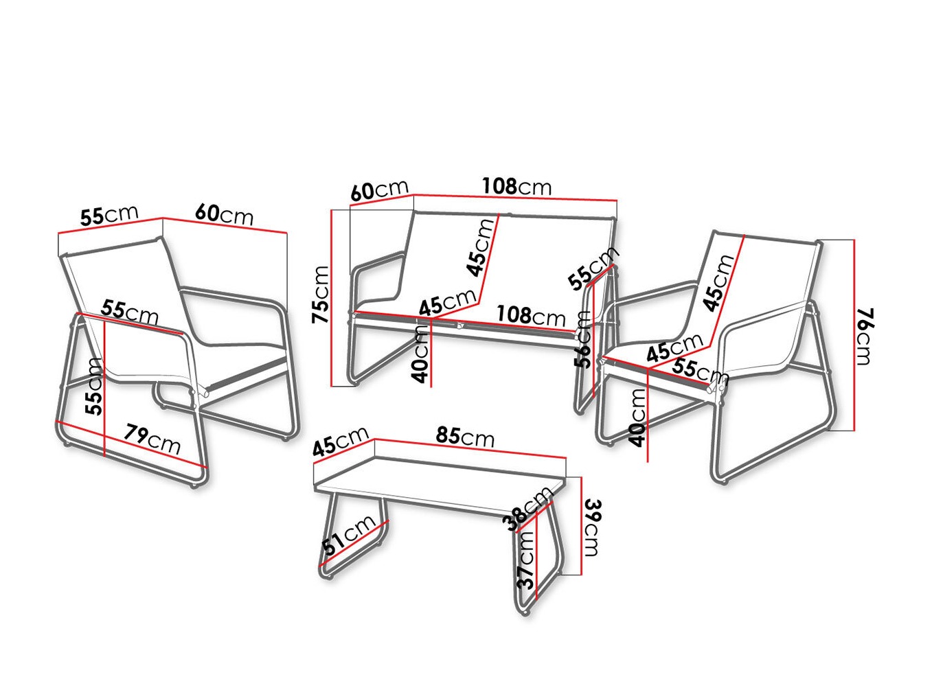 Buiten meubilair set Aques