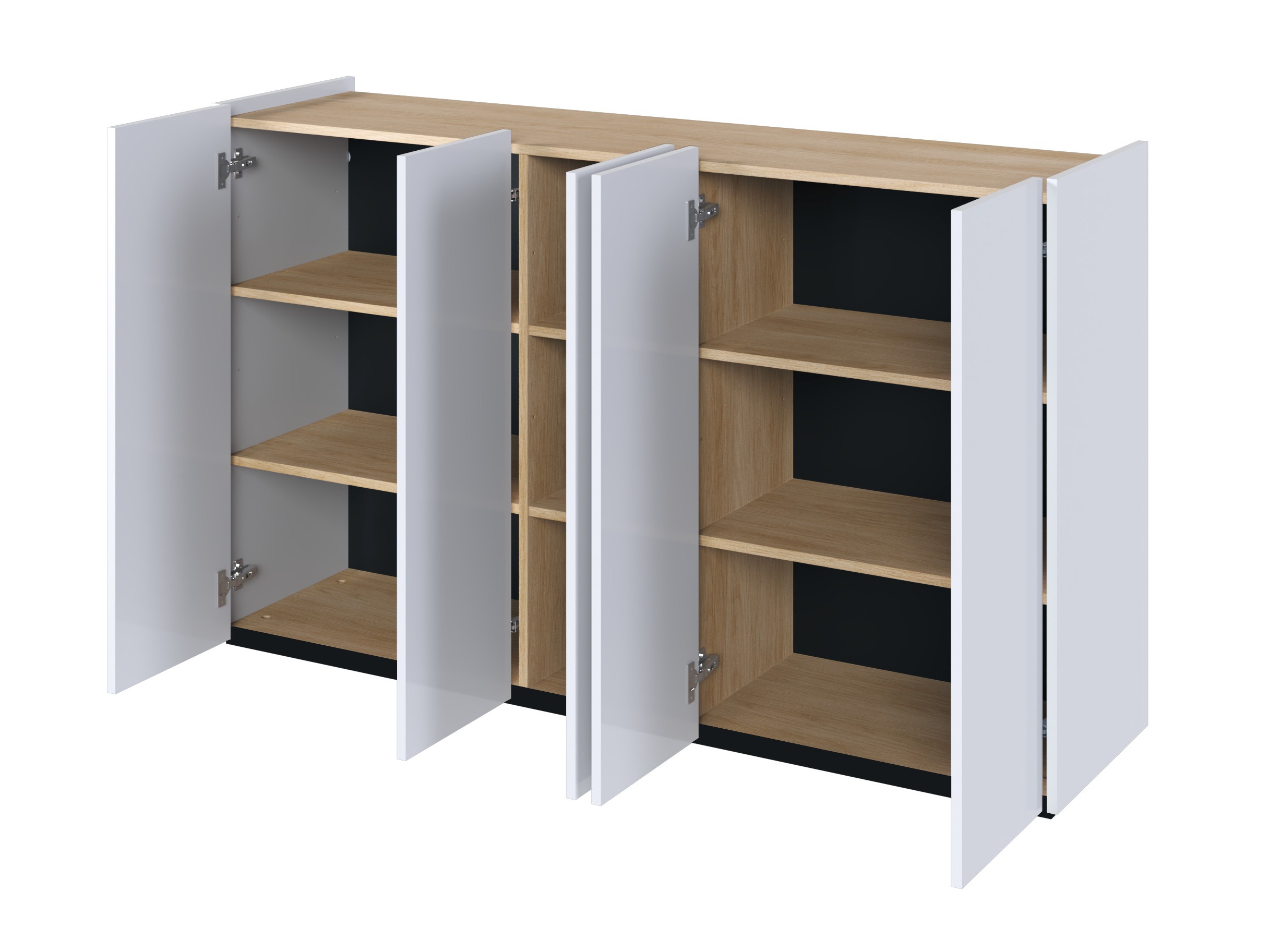 Dressoir Fresno 147 (Glanzend wit)