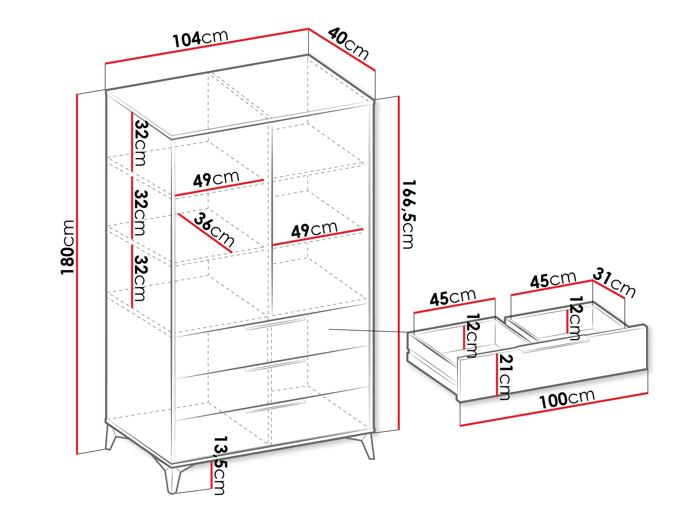 Boekenkast Comfivo Enoteo 104