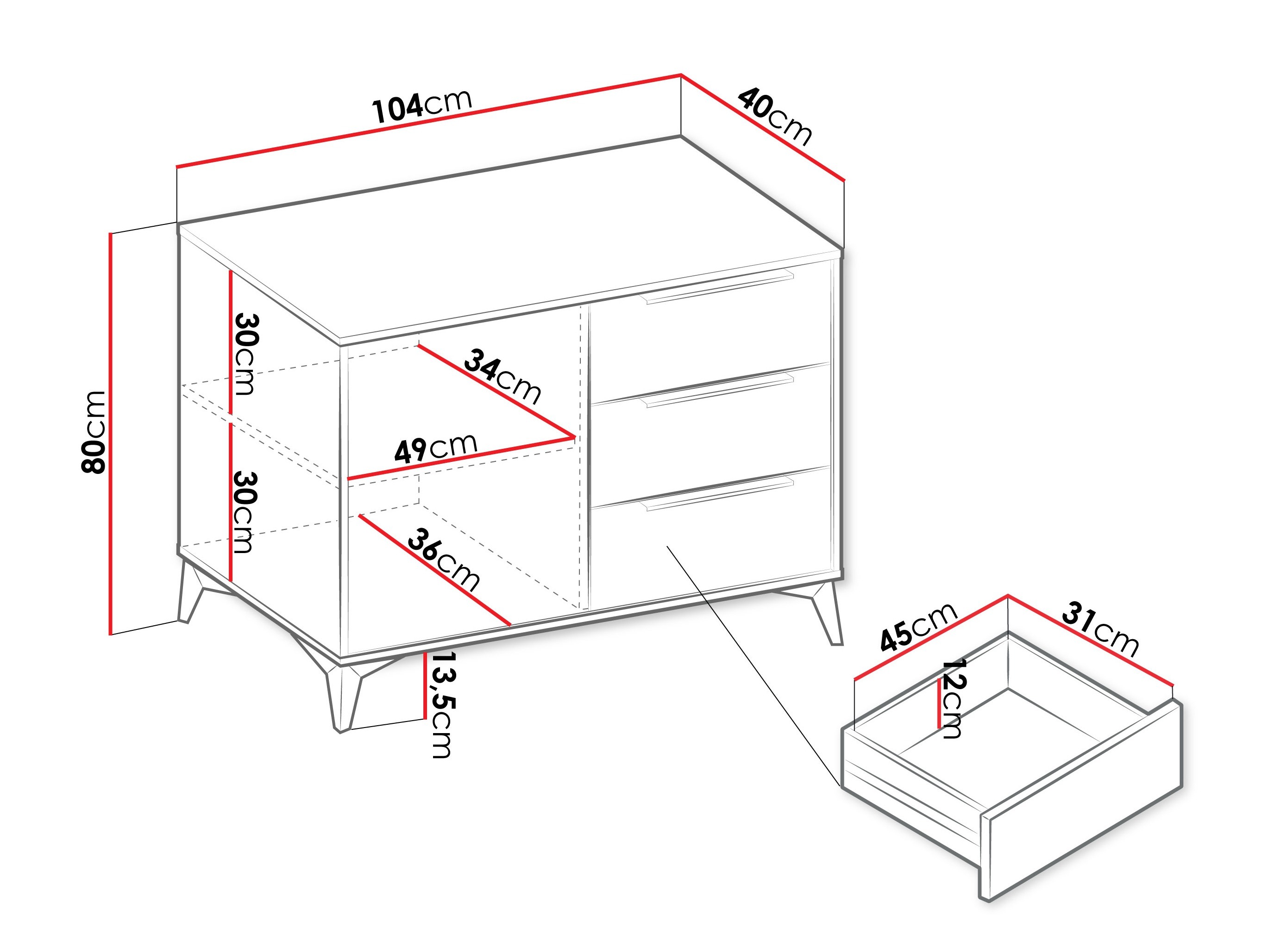 Ladekast Comfivo Enoteo 100