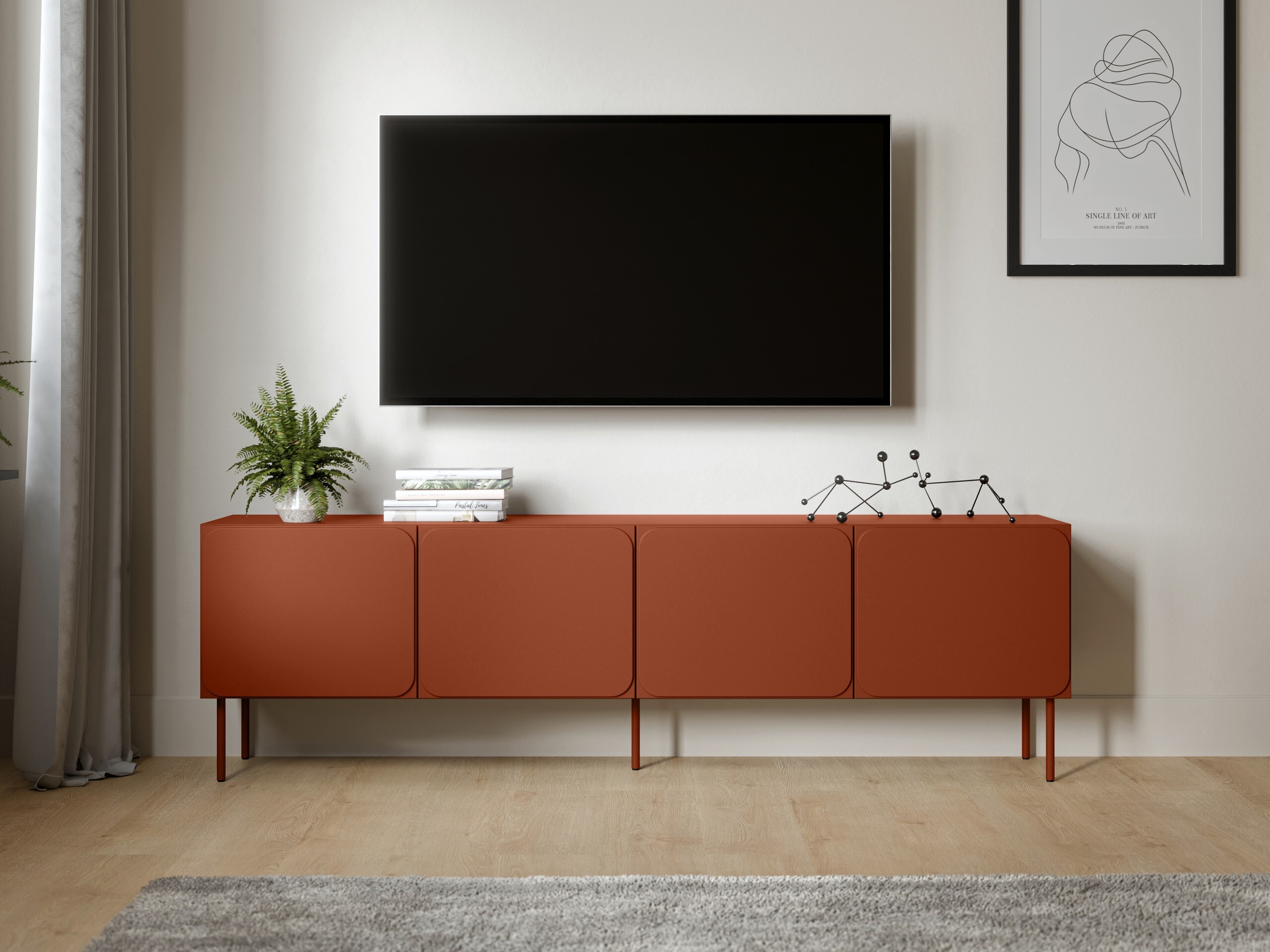 TV-meubel Fentore 101 (Rood)