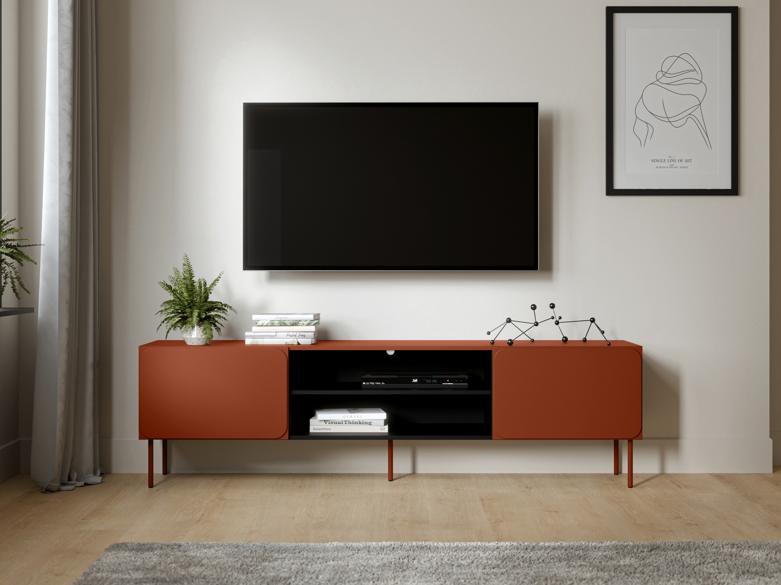 TV-meubel Fentore 102 (Rood)