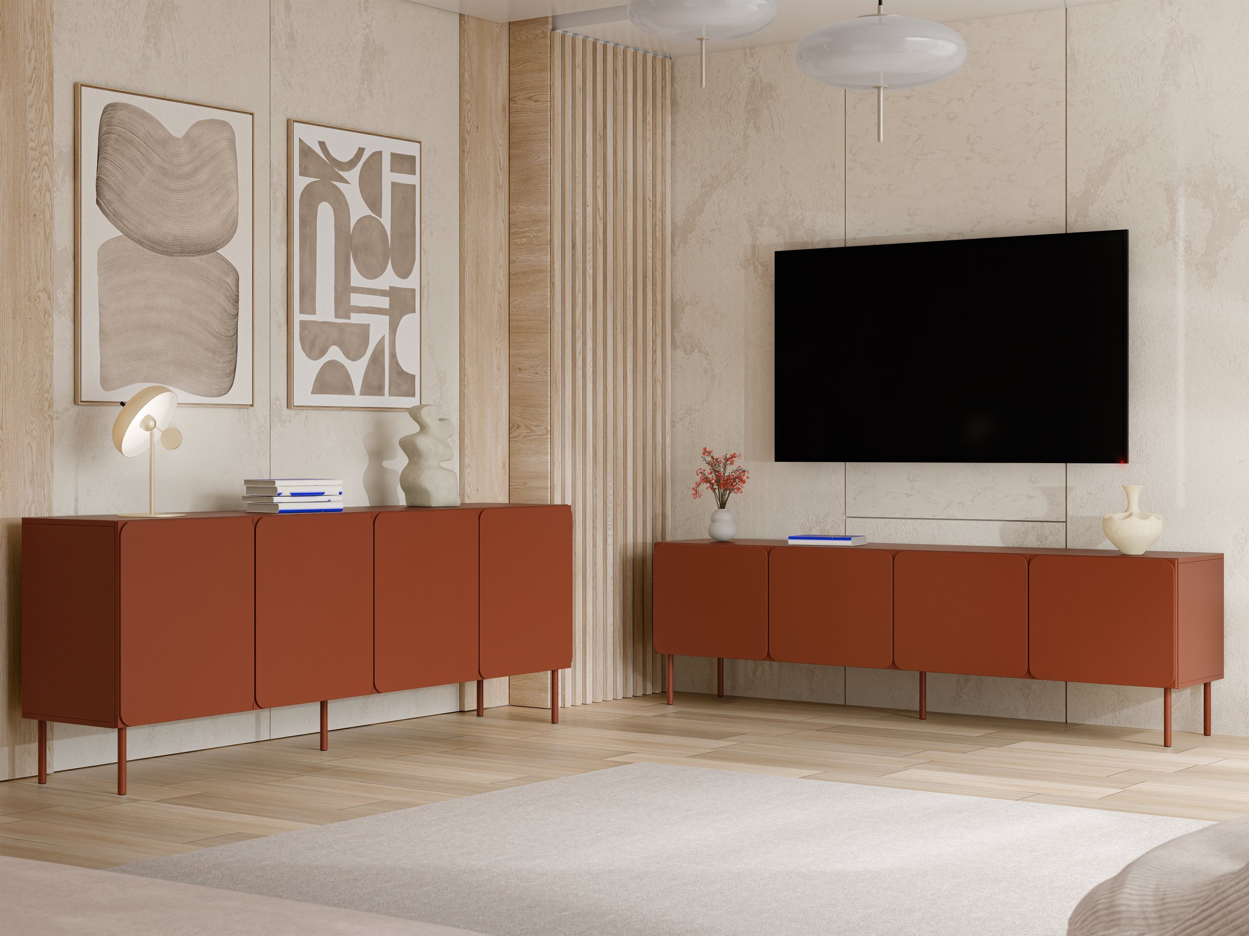 Woonkamerset Fentore 103 (Rood)