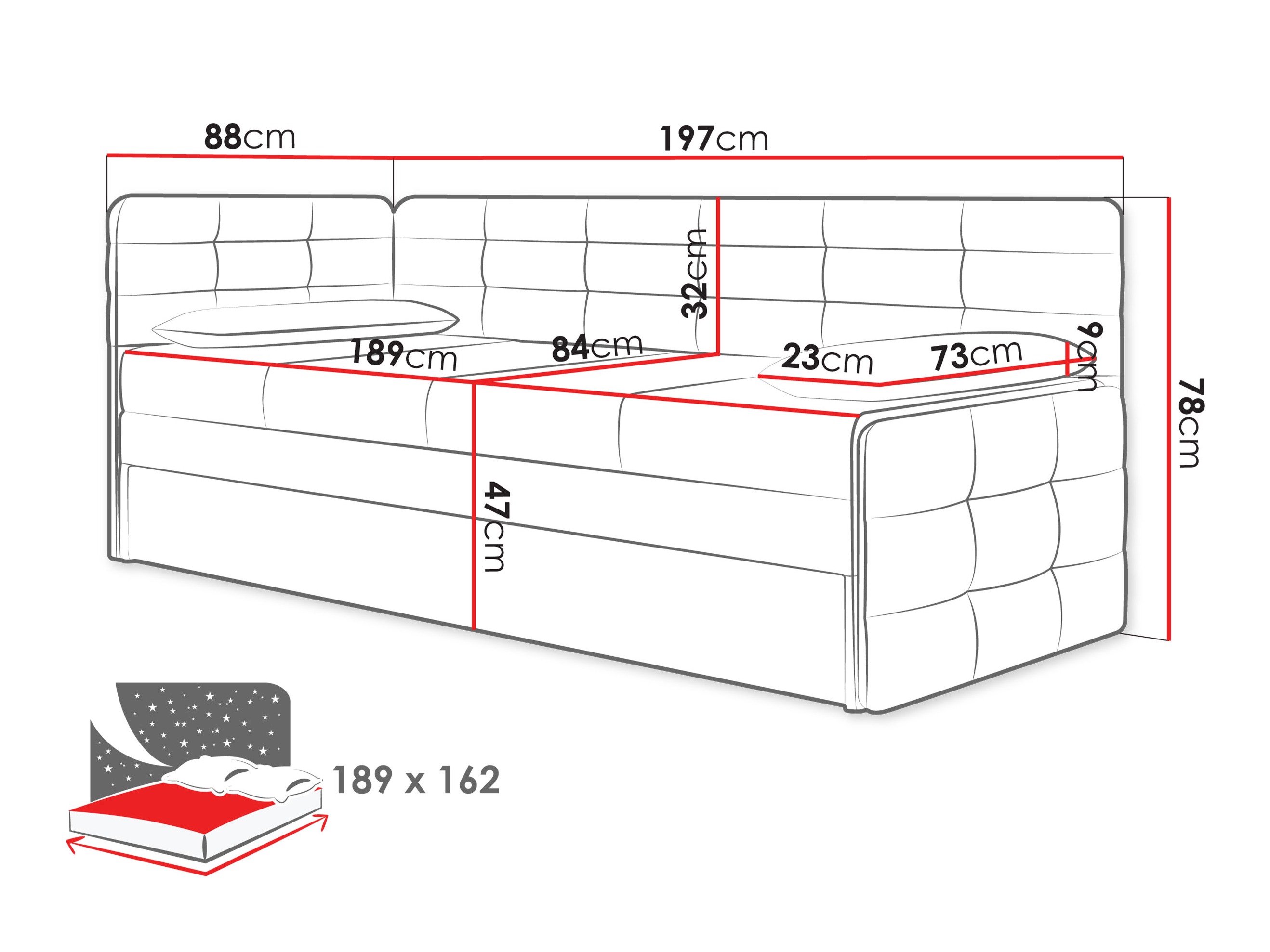 Bed Providence 199 (Polo 875)