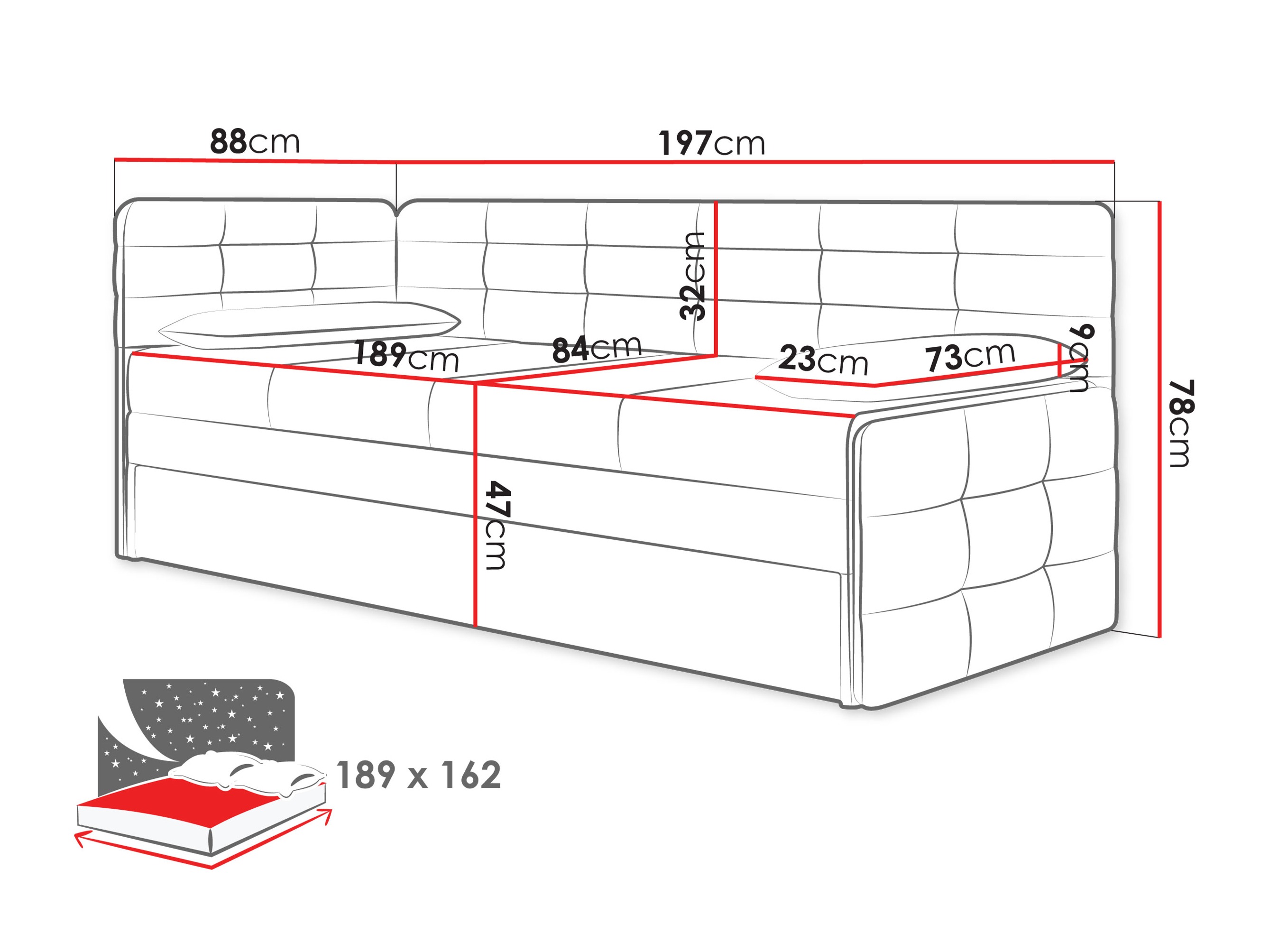 Bed Providence 199 (Polo 891)