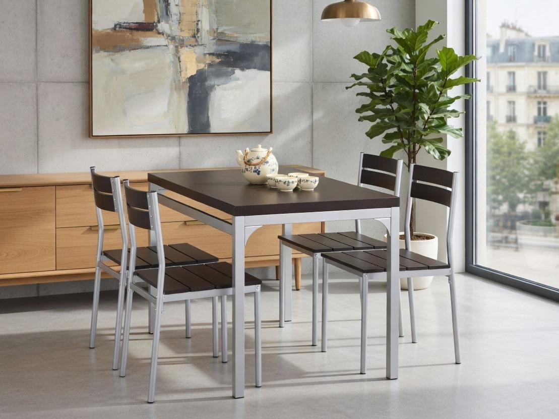 Eetkamerset Houston 128 (Wengé)