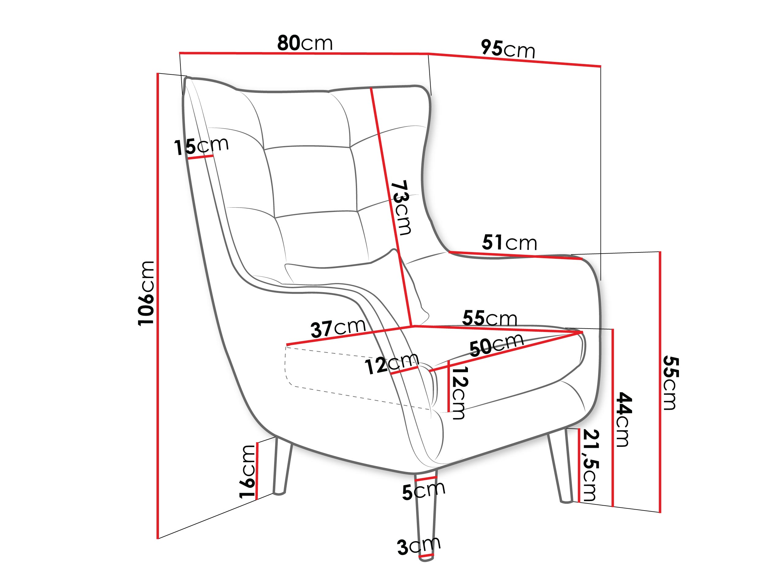 Fauteuil Comfivo Ulmus VI (Lambi 12)