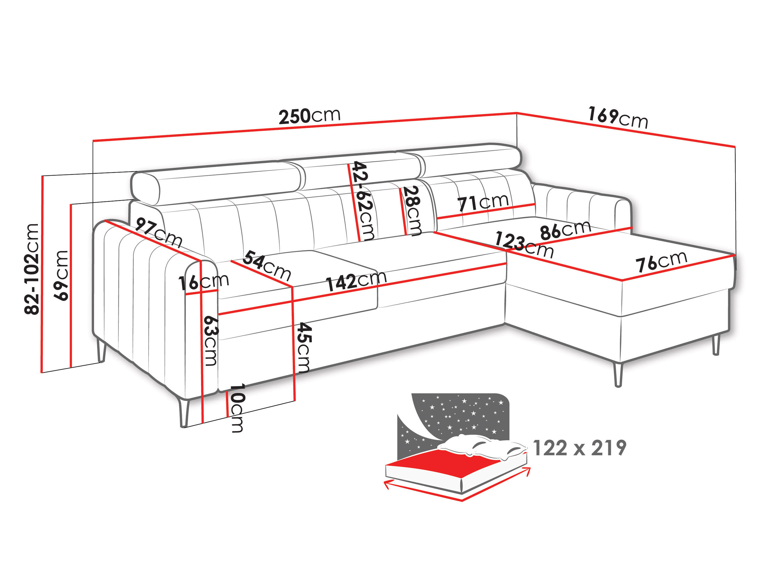 Hoekbank Stonecrest 111 (Cruz 35)