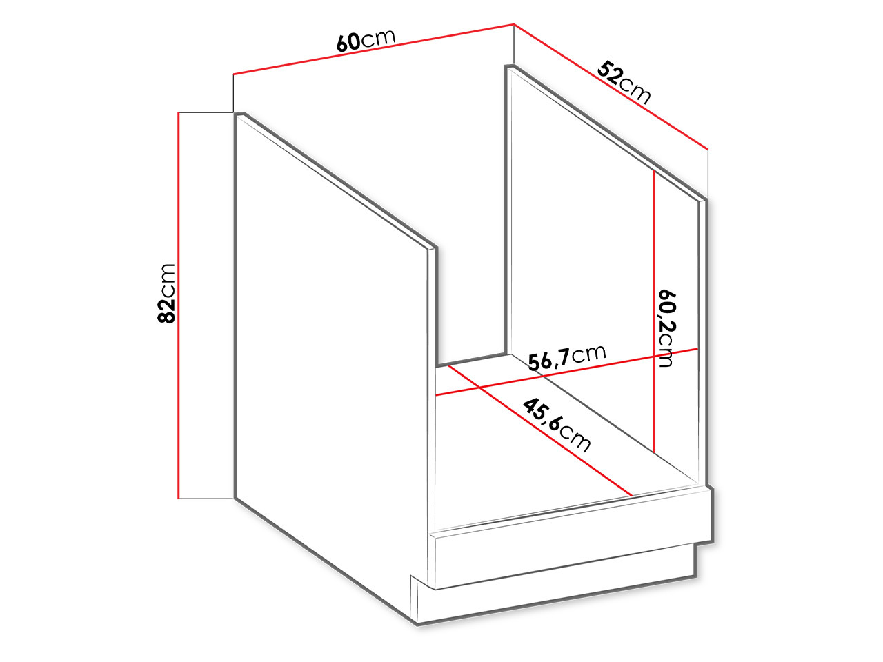 Modulaire kast voor inbouwapparatuur Retro White 109