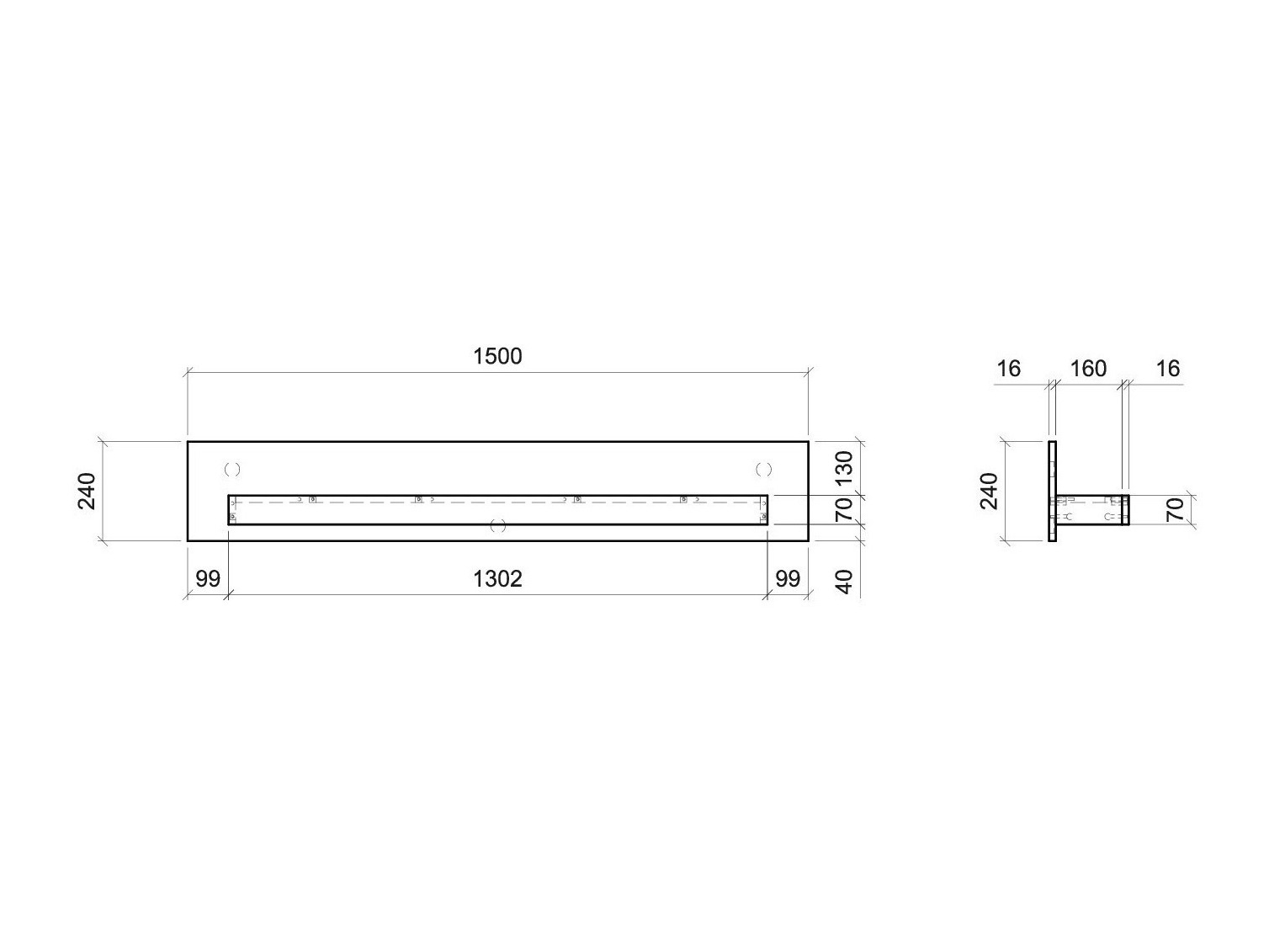 Wandplank Balelbu 107