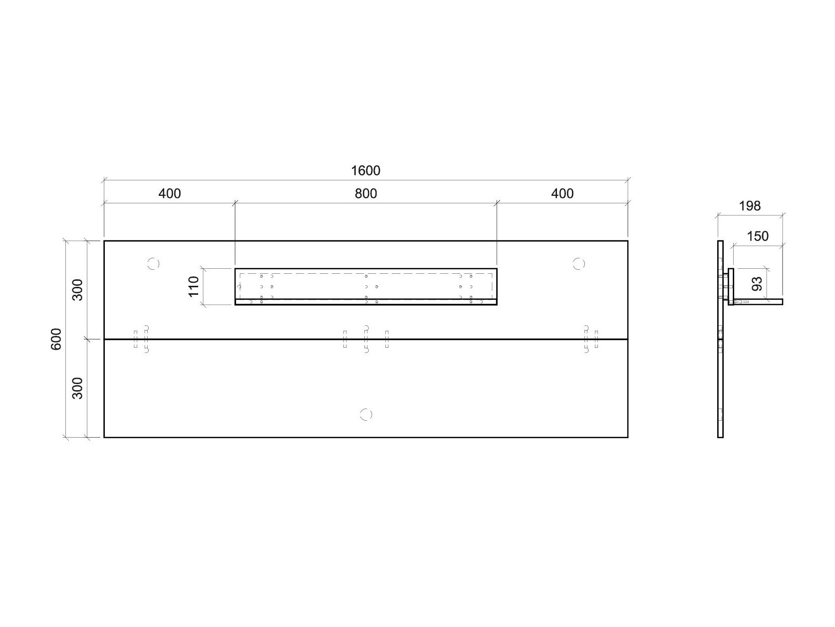 Wandplank Salsalo 108