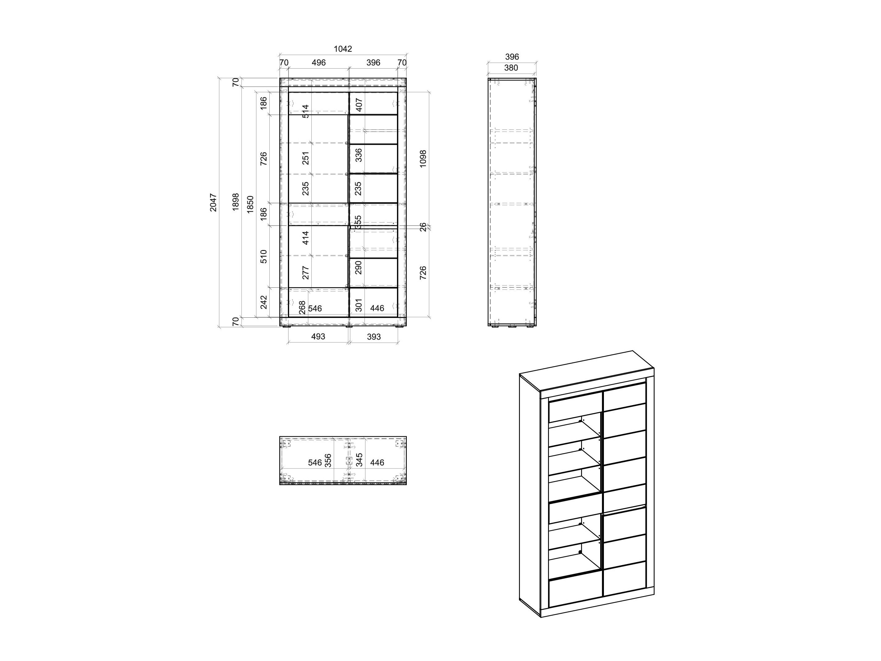 Boekenkast Ophtola 114