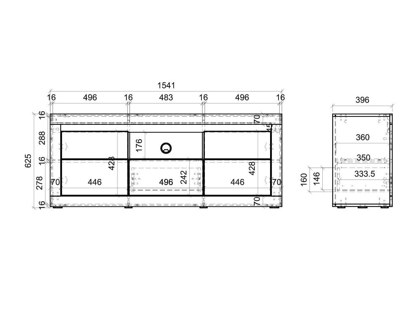 TV-meubel Ophtola 107