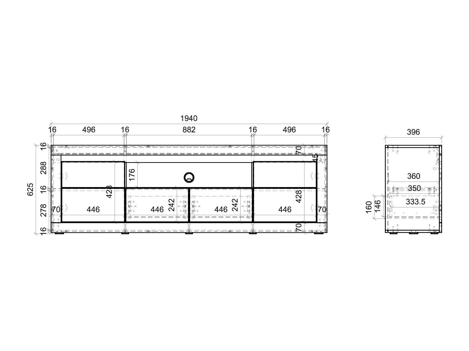 TV-meubel Ophtola 108