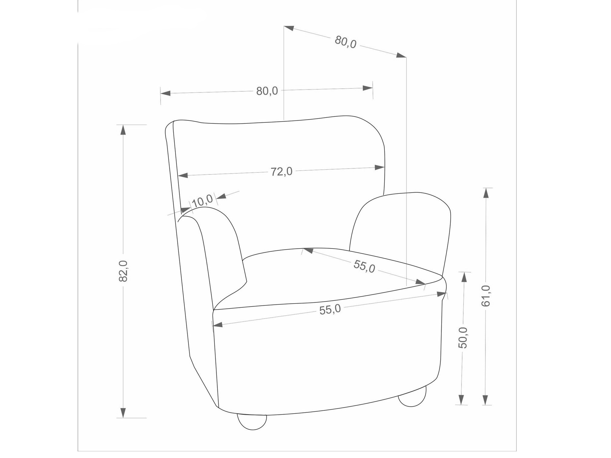 Fauteuil Houston 2097 (Lichtbruin)