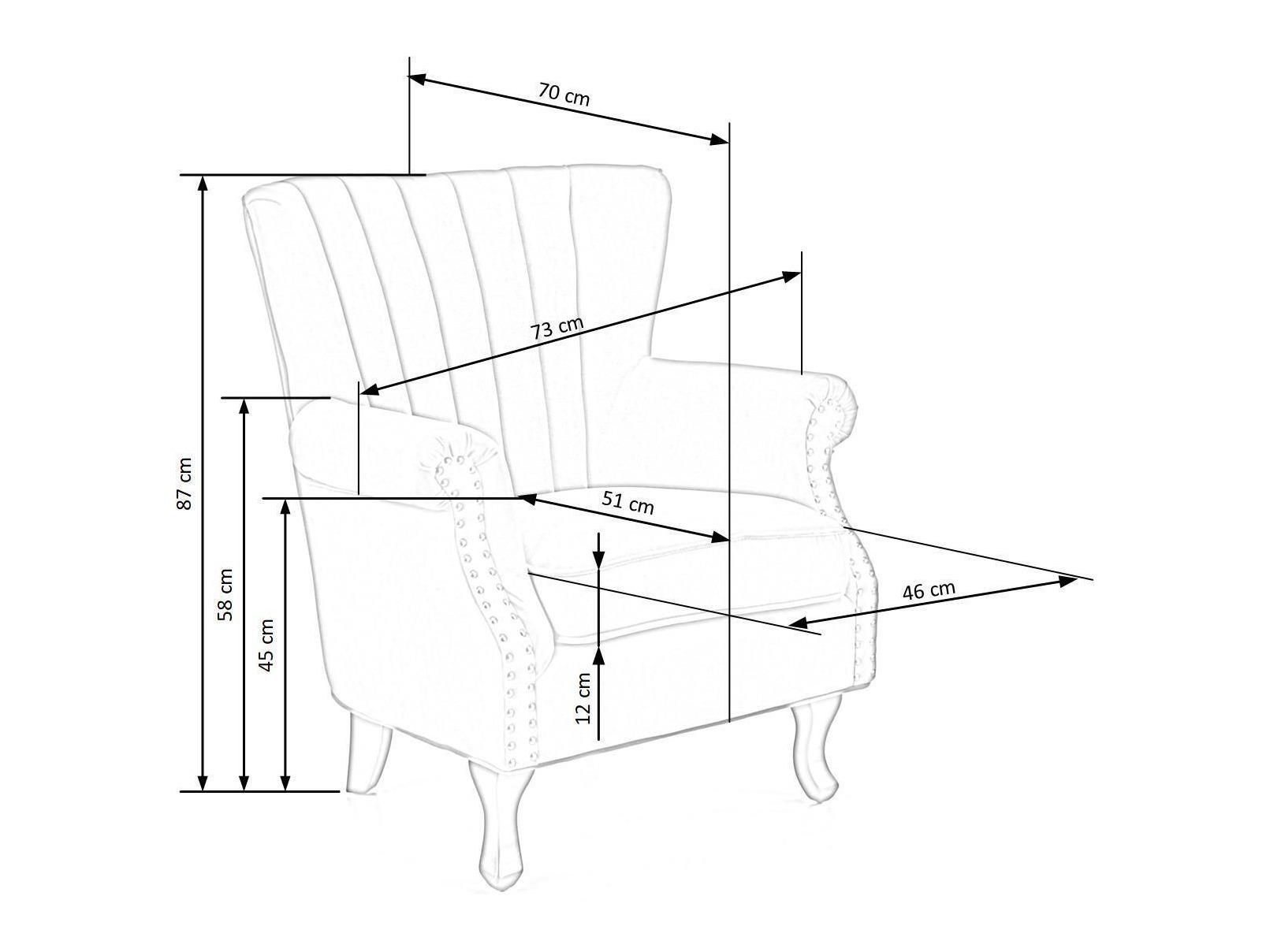 Fauteuil Houston 1105 (Donkergeel)