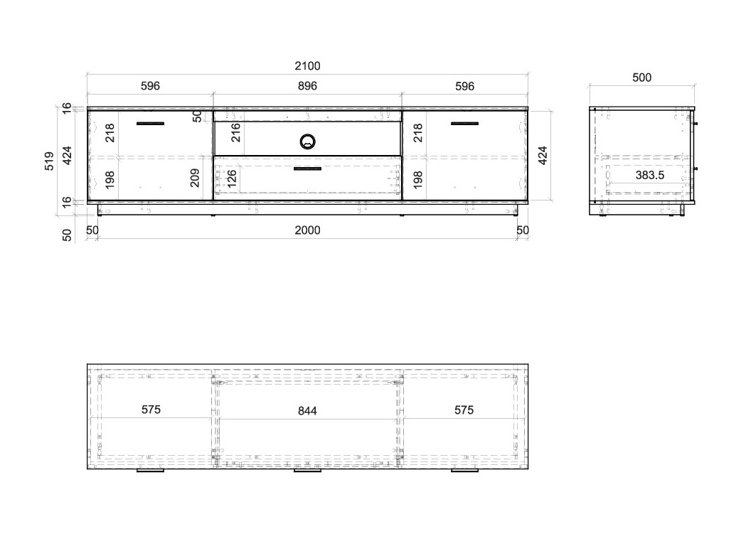 TV-meubel Tencati 100