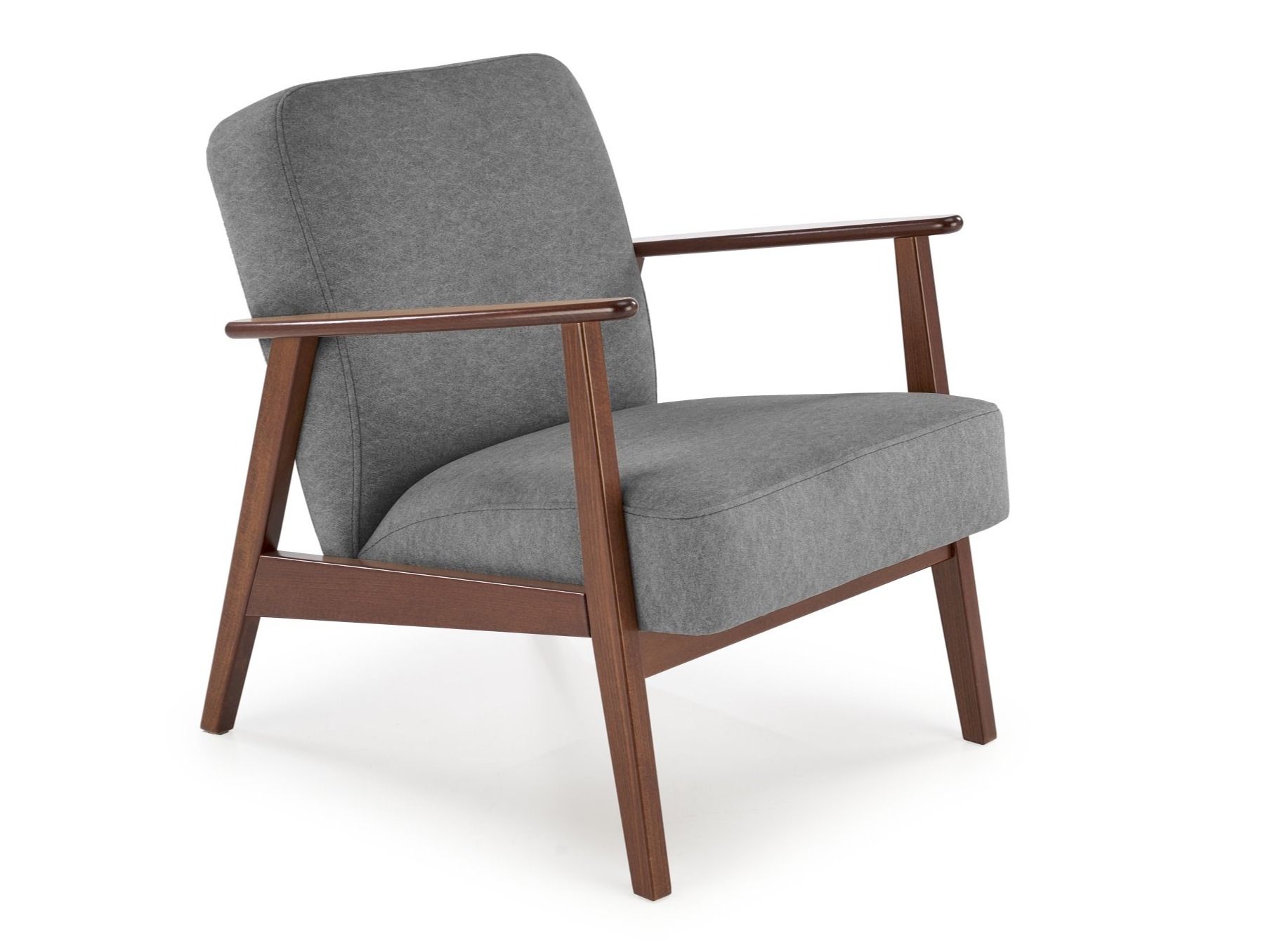 Fauteuil Houston 2116 (Grijs + Notenhout)