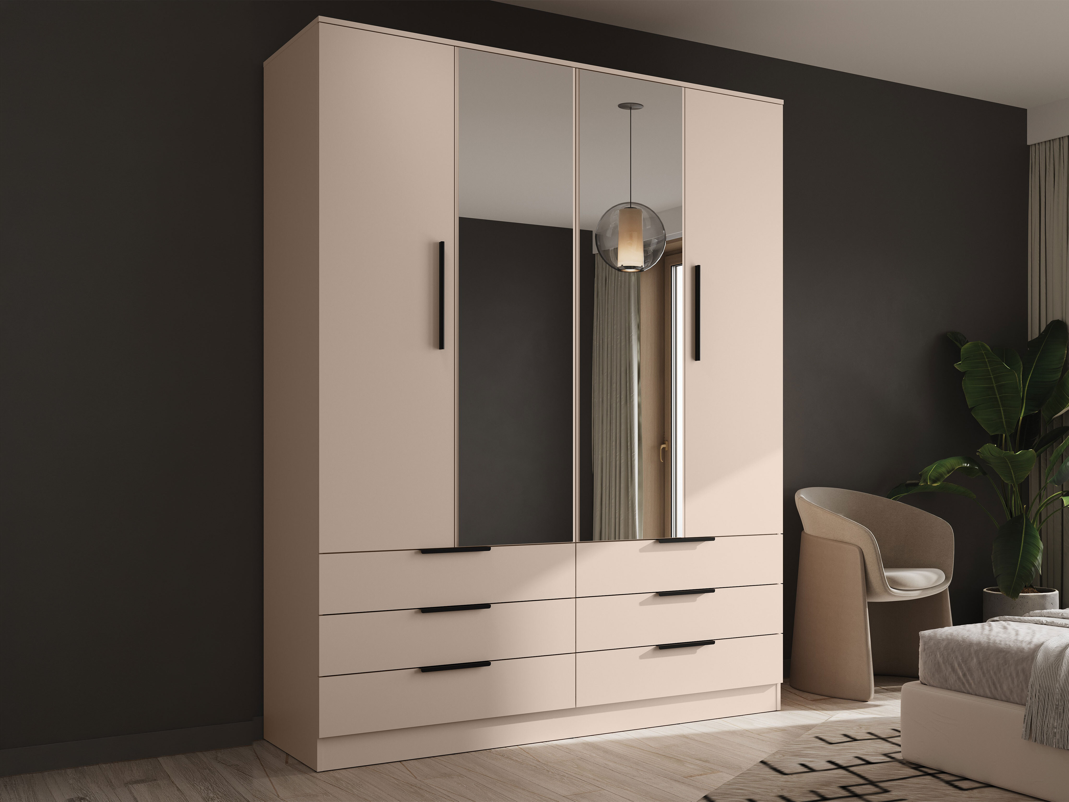 Kledingkast Fresno 182 (Beige)