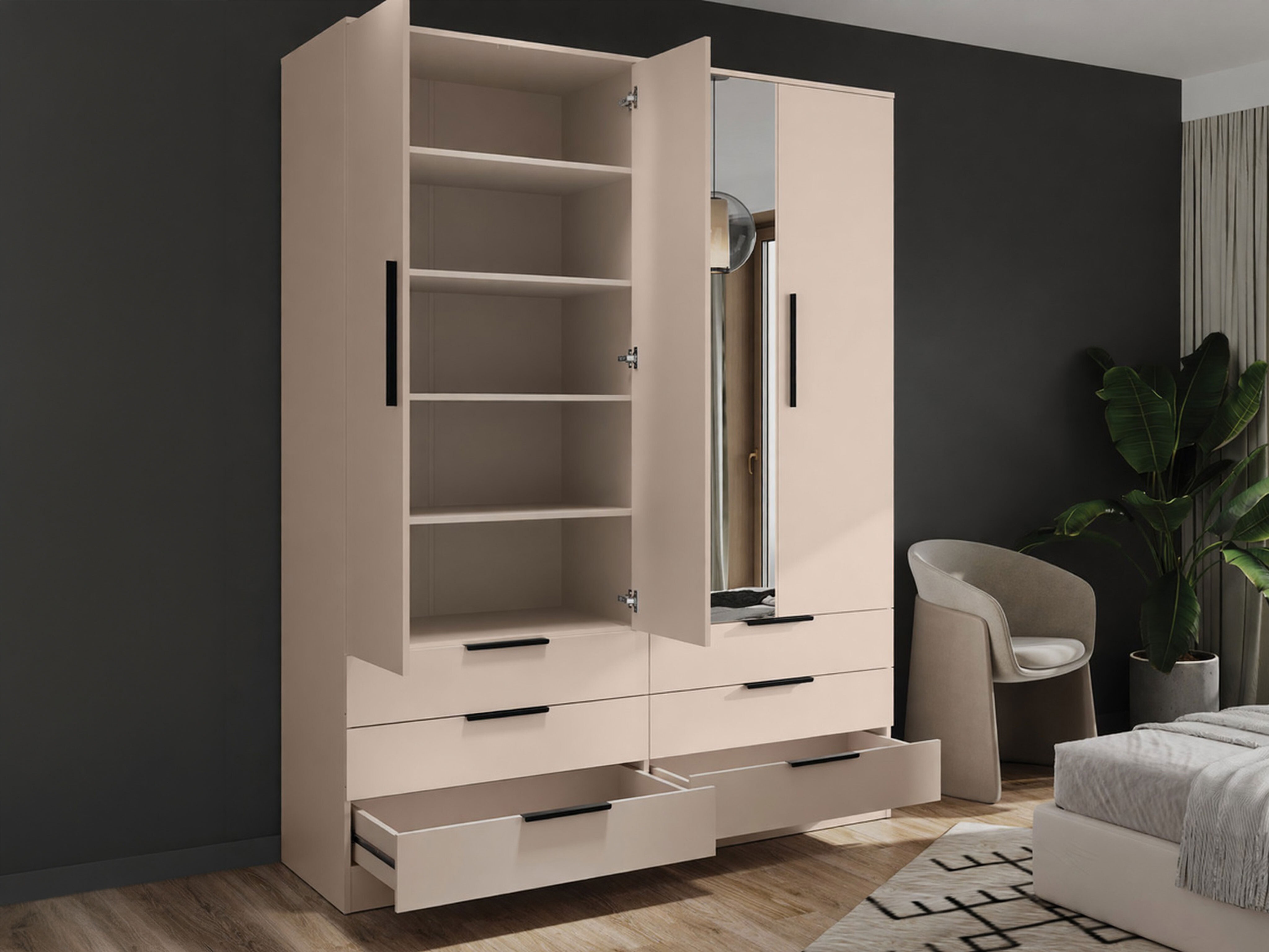 Kledingkast Fresno 182 (Beige)