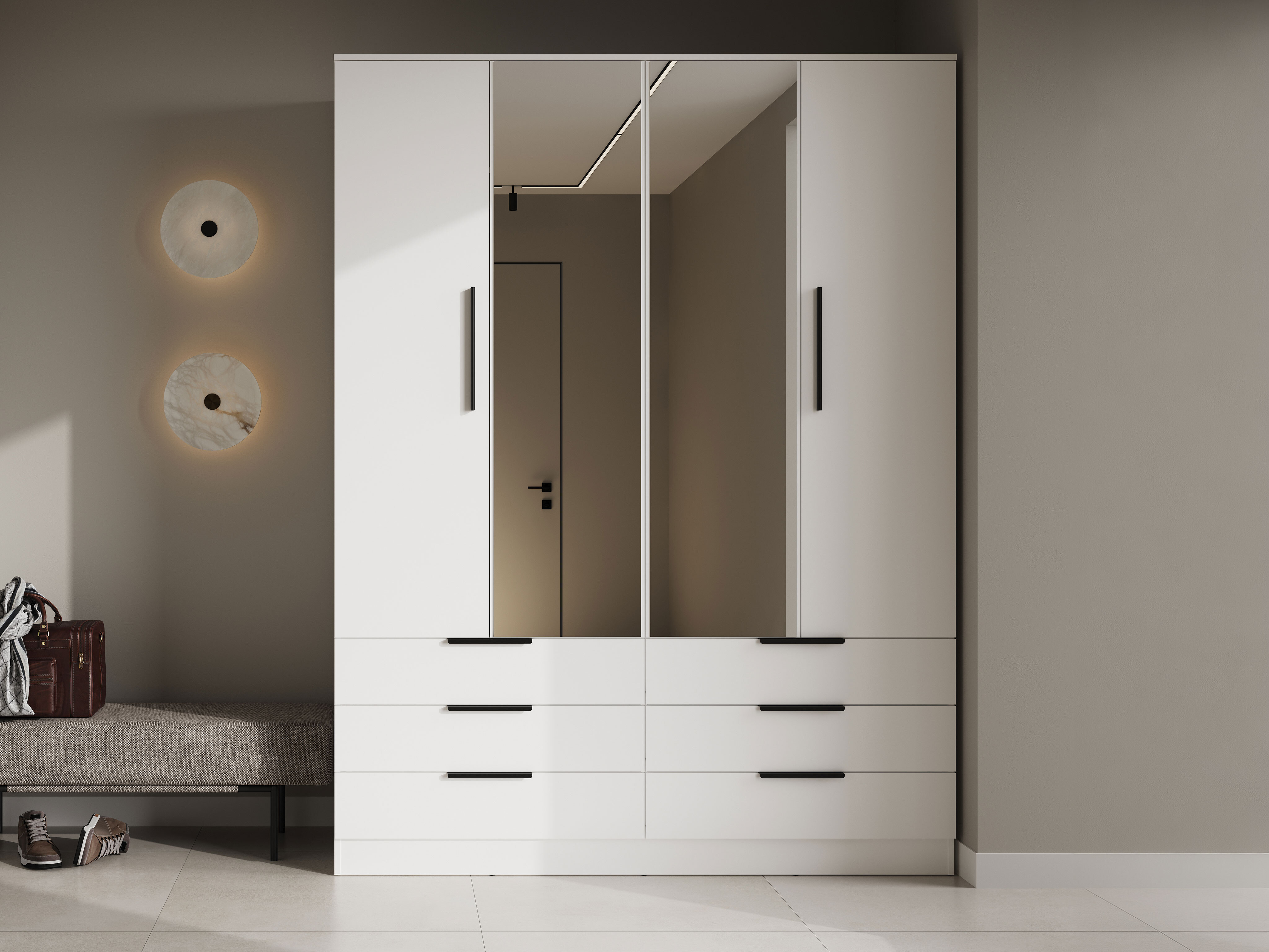 Kledingkast Fresno 182 (Wit)