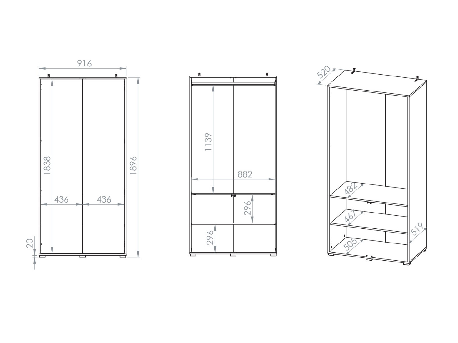 Kledingkast Morsero 103